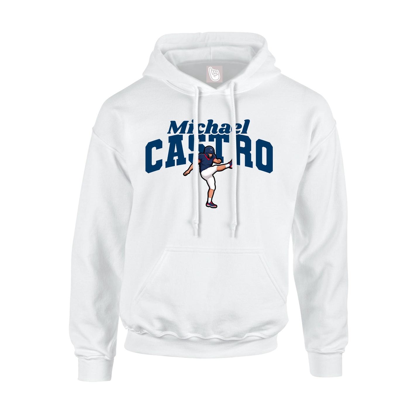 Hoodie — Signature Arch in White