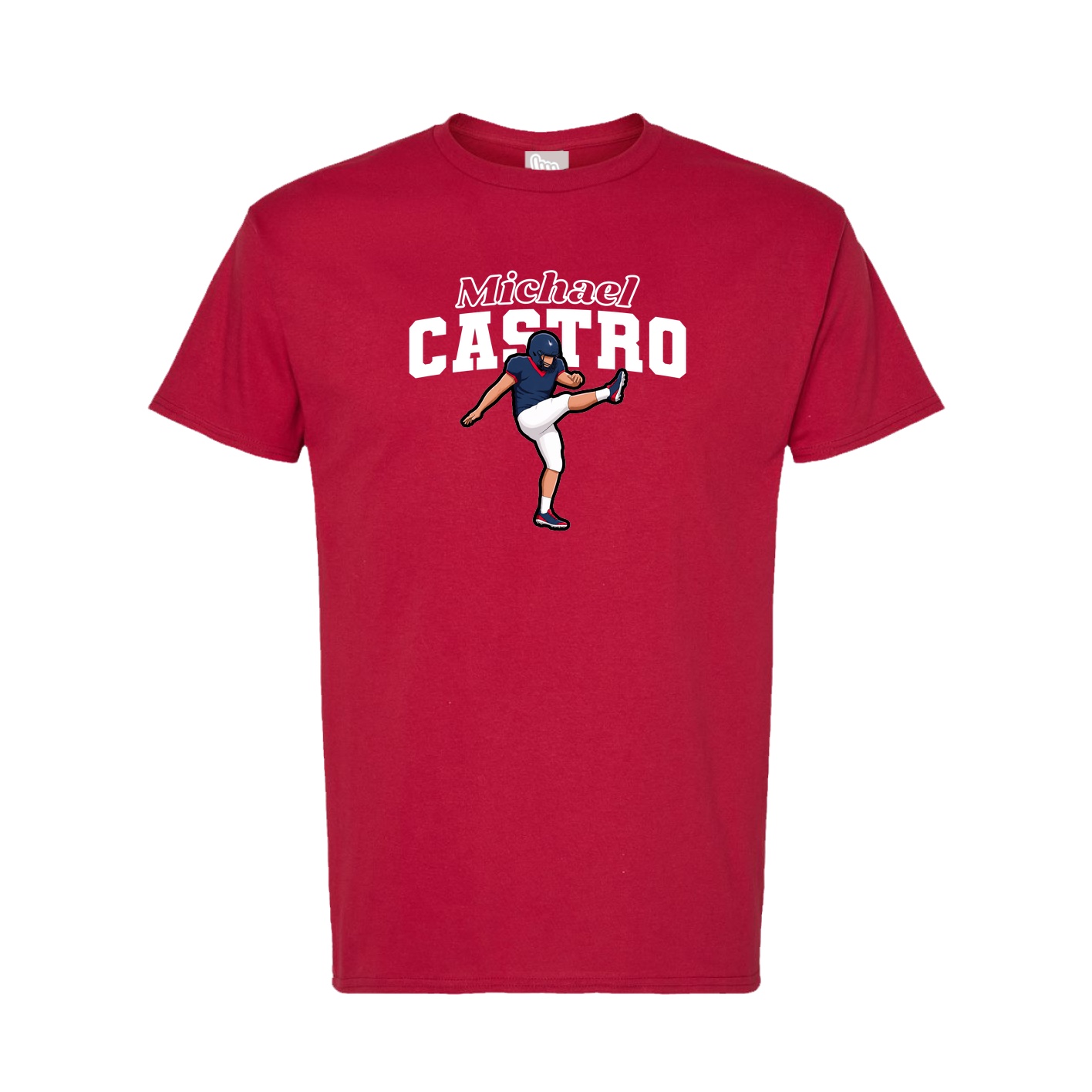 Tee — Name Arch in Crimson
