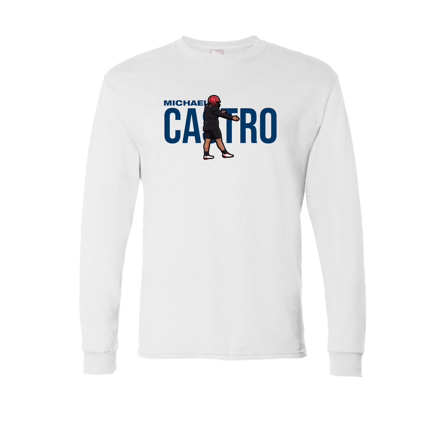 Long Sleeve Tee — Player Name in White