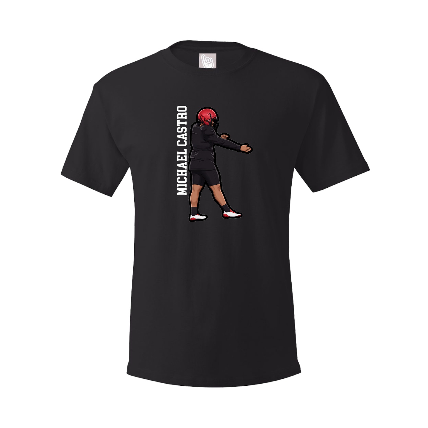 Youth Tee — Name Vertical in Black