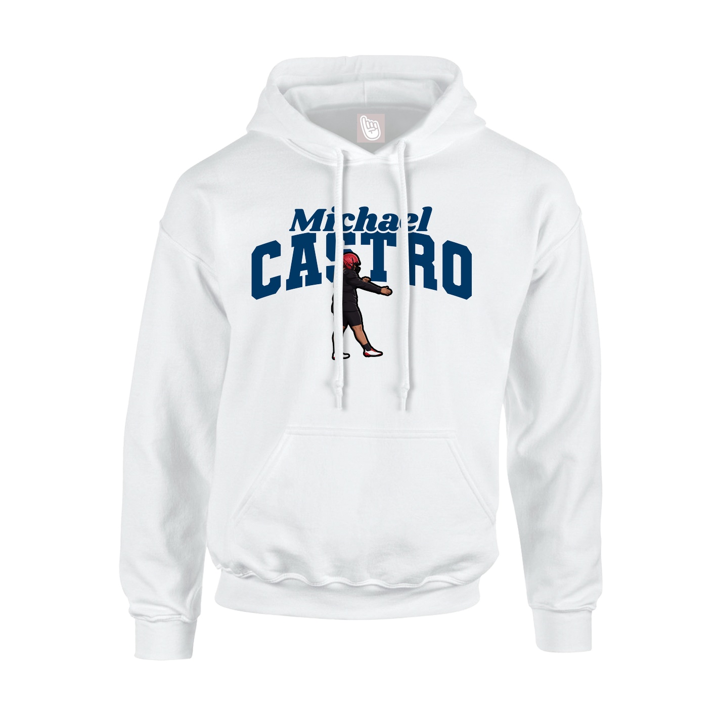 Youth Hoodie — Signature Arch in White
