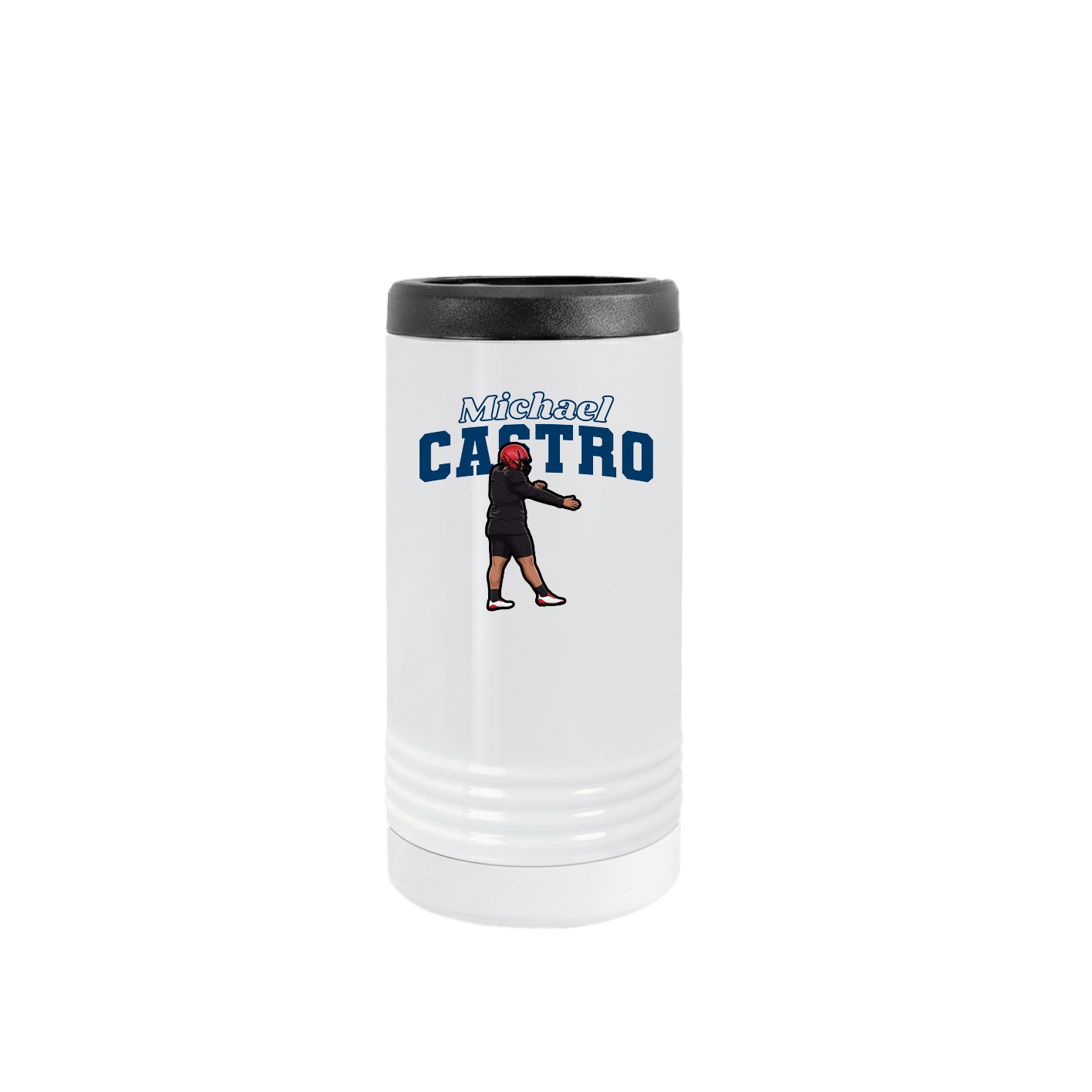 Slim Beverage Holder — Name Arch in White