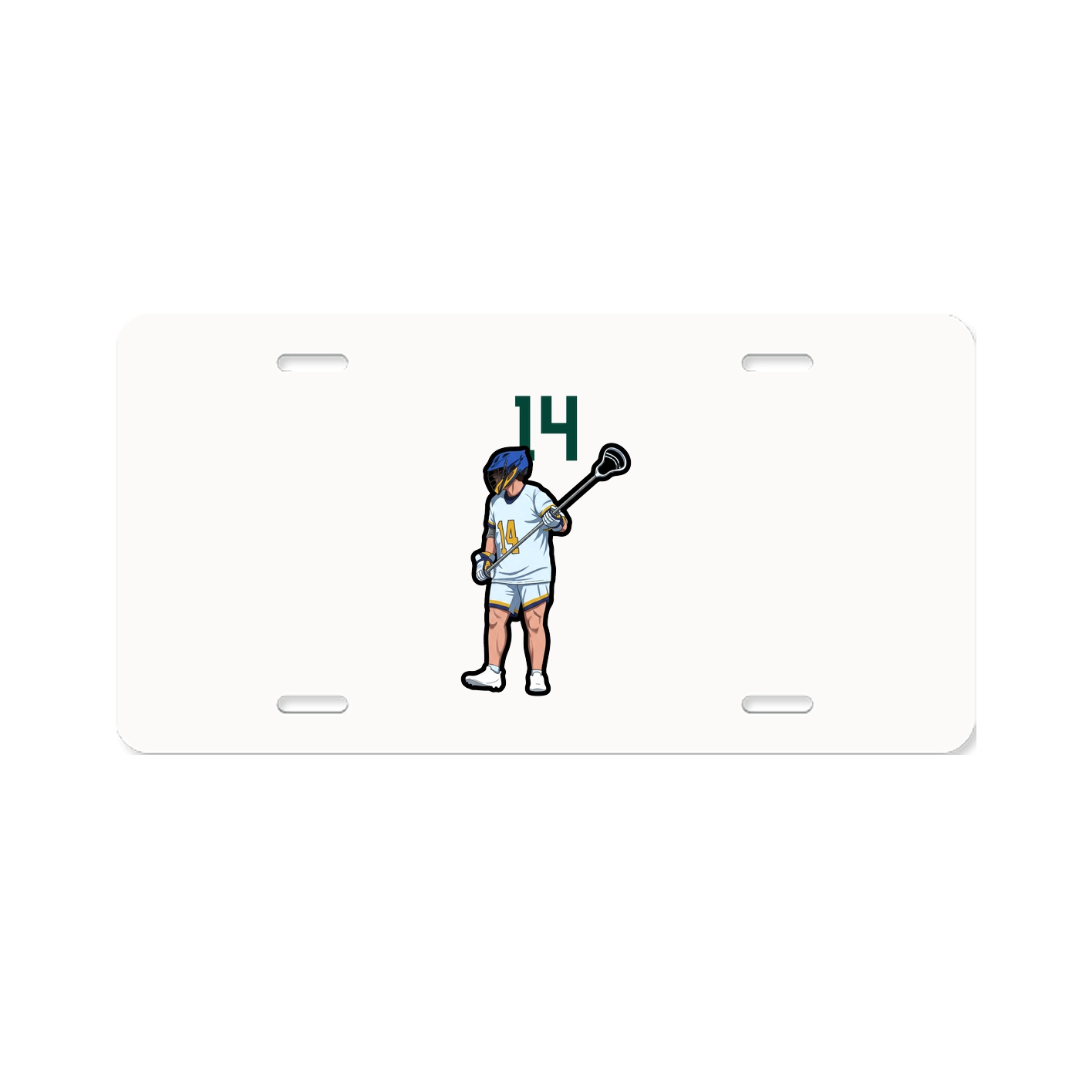 License Plate — Number Top in Classic
