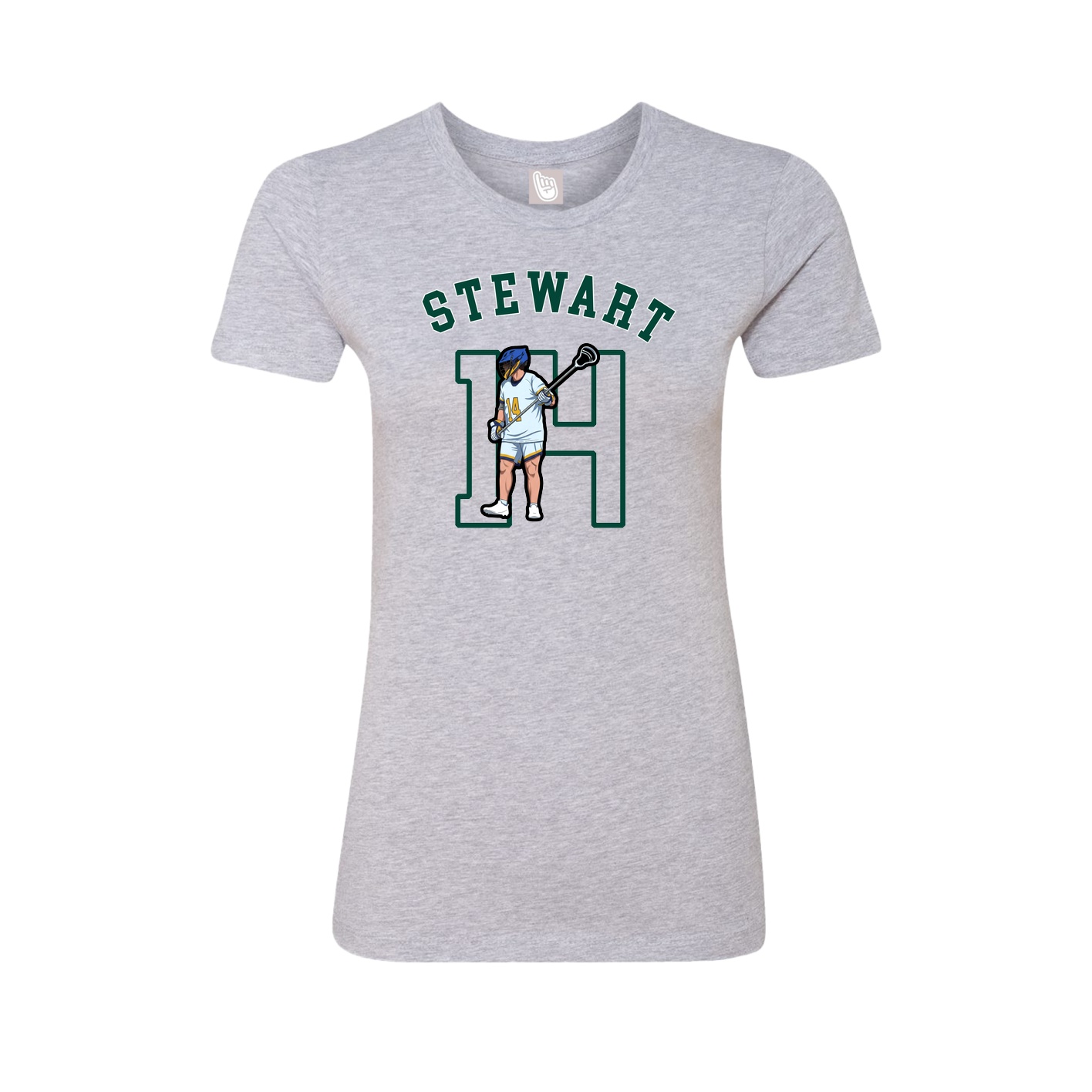 Fitted Women's Tee — Shirsey Arch in Grey