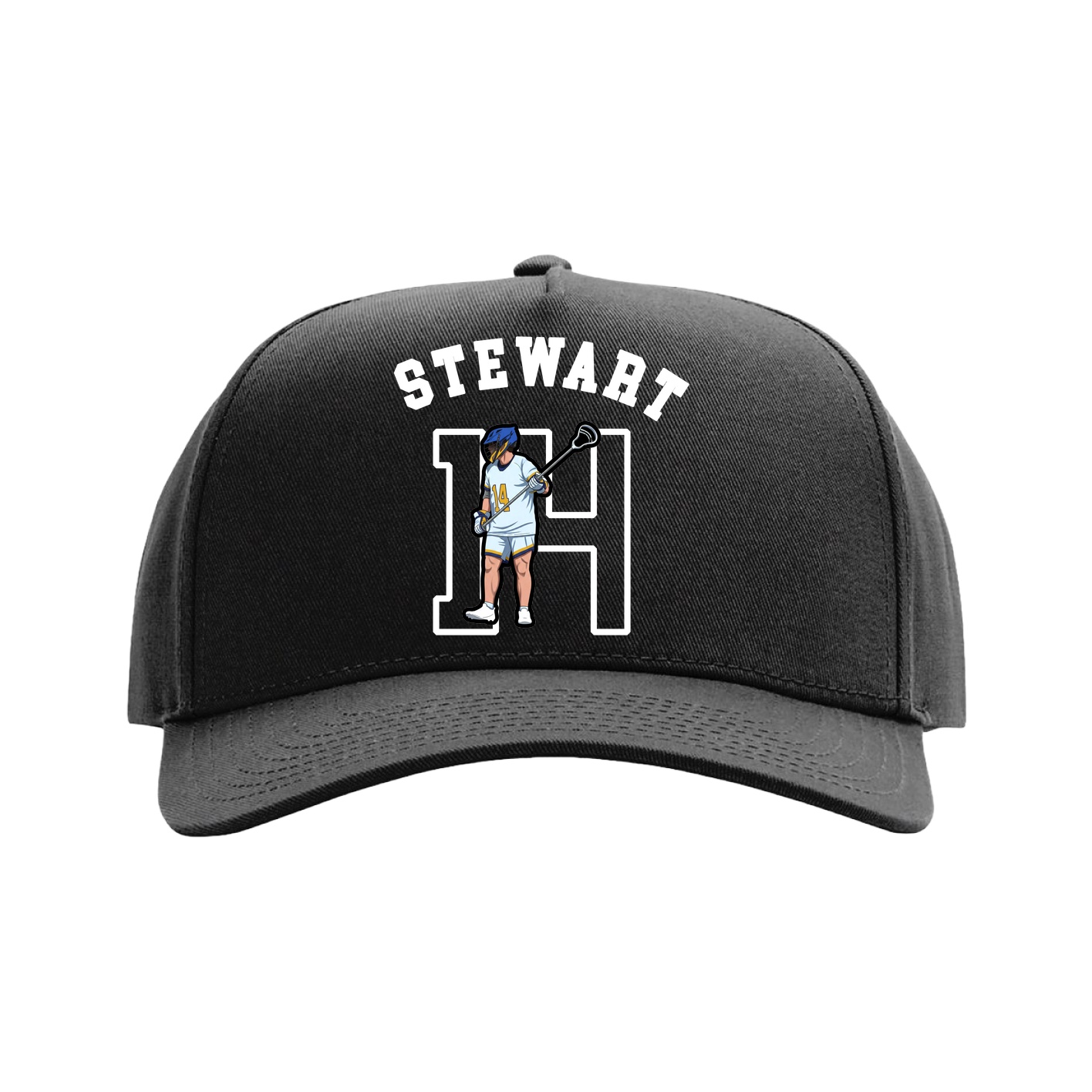 Full Fabric Five-Panel Champ Cap — Shirsey Arch in Black