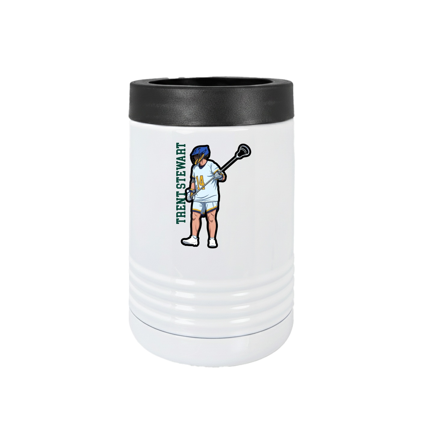 Beverage Holder — Name Vertical in White
