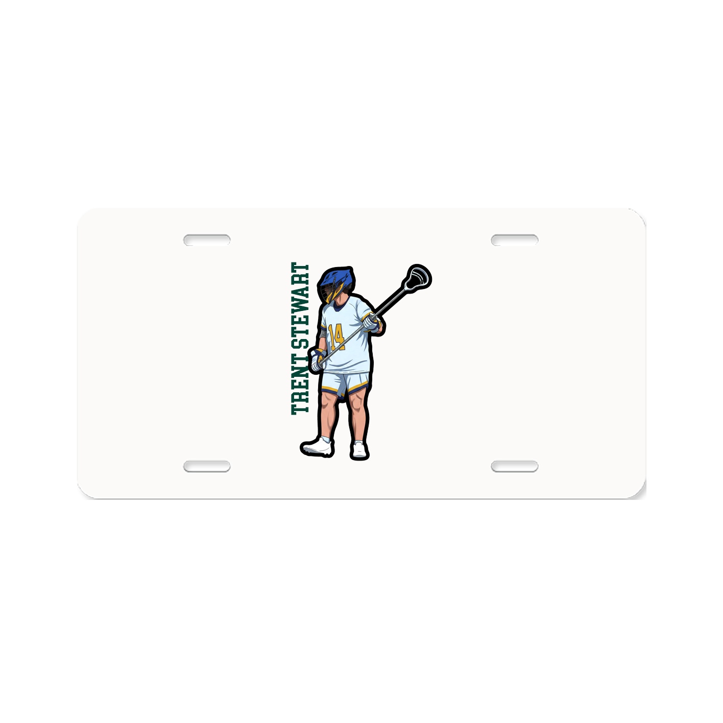 License Plate — Name Vertical in Classic
