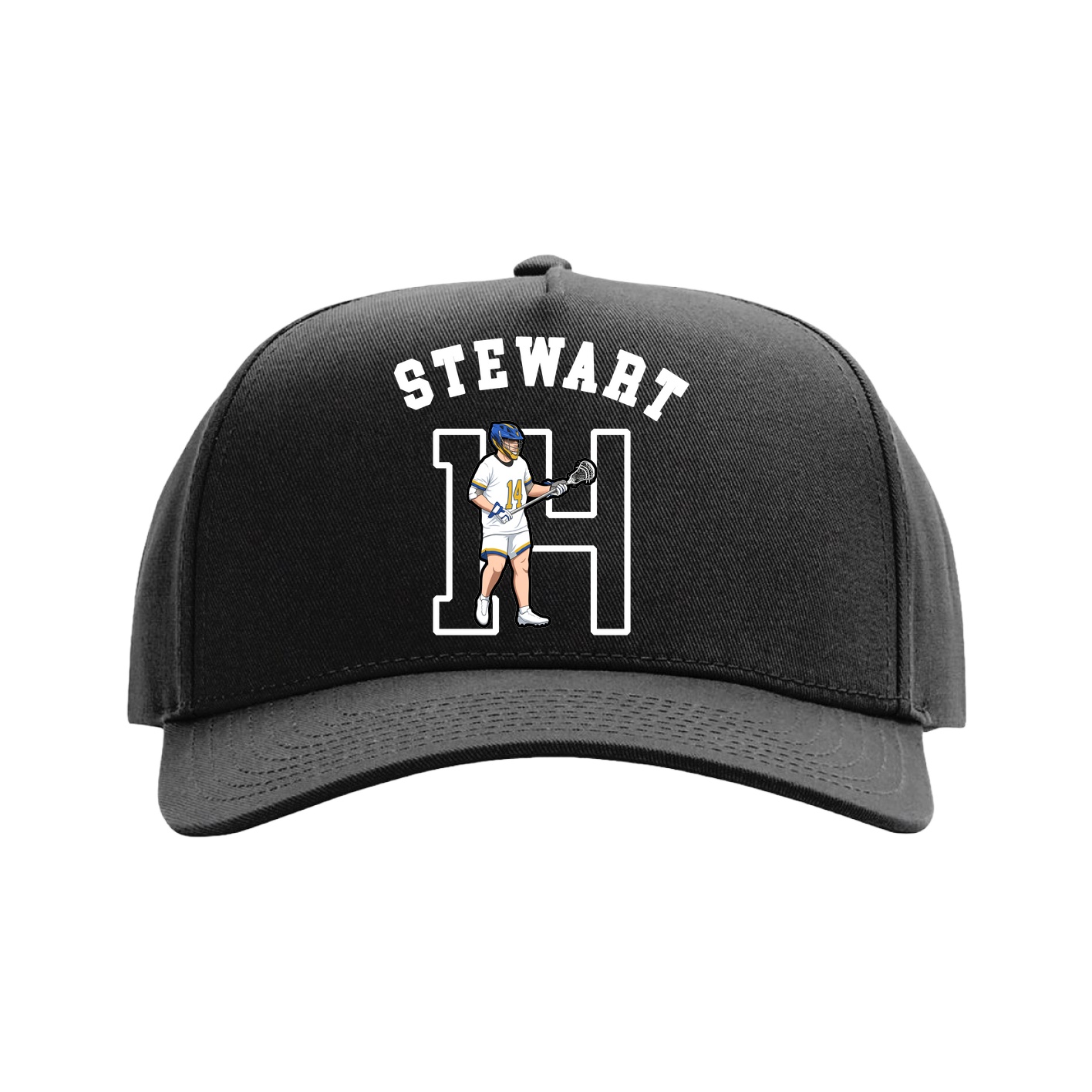 Full Fabric Five-Panel Champ Cap — Shirsey Arch in Black