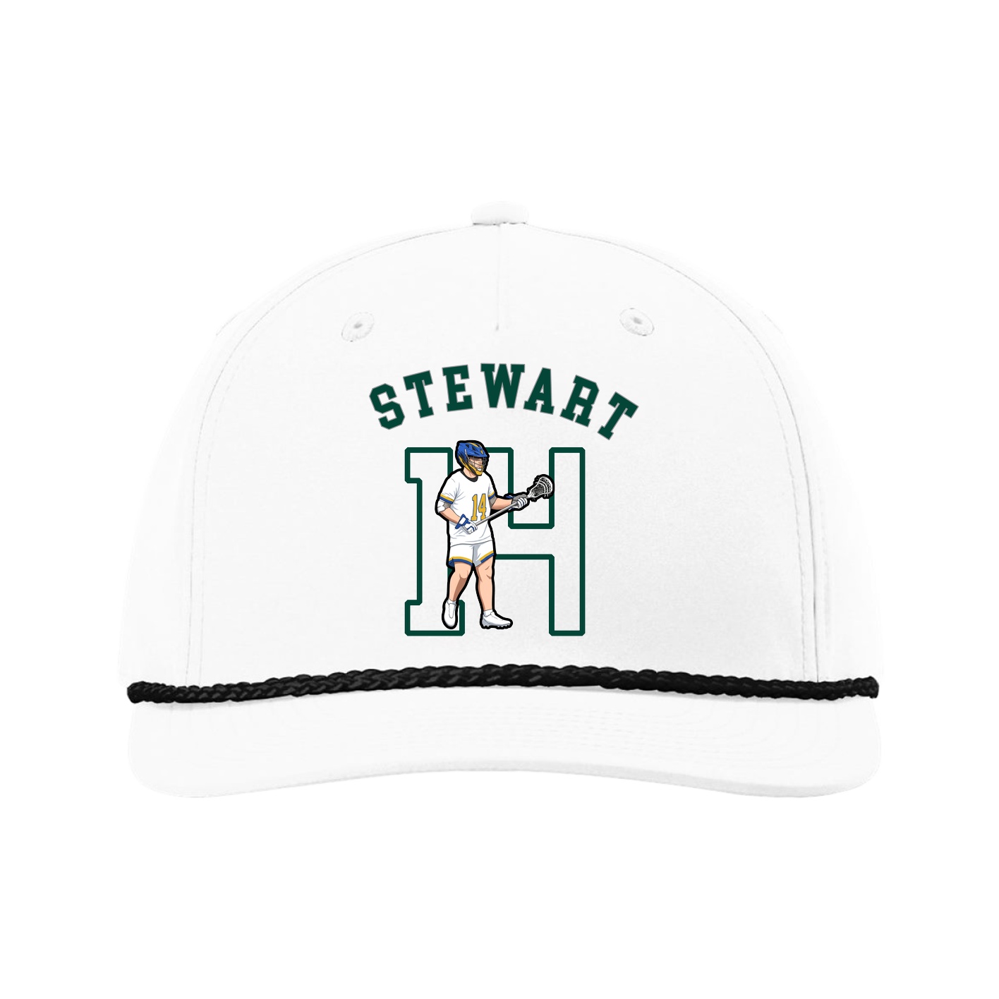 Five-Panel Classic Rope Cap — Shirsey Arch in White