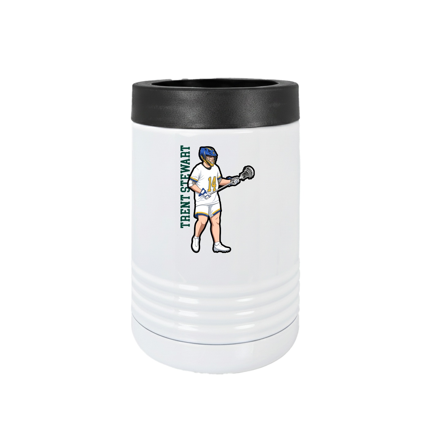 Beverage Holder — Name Vertical in White