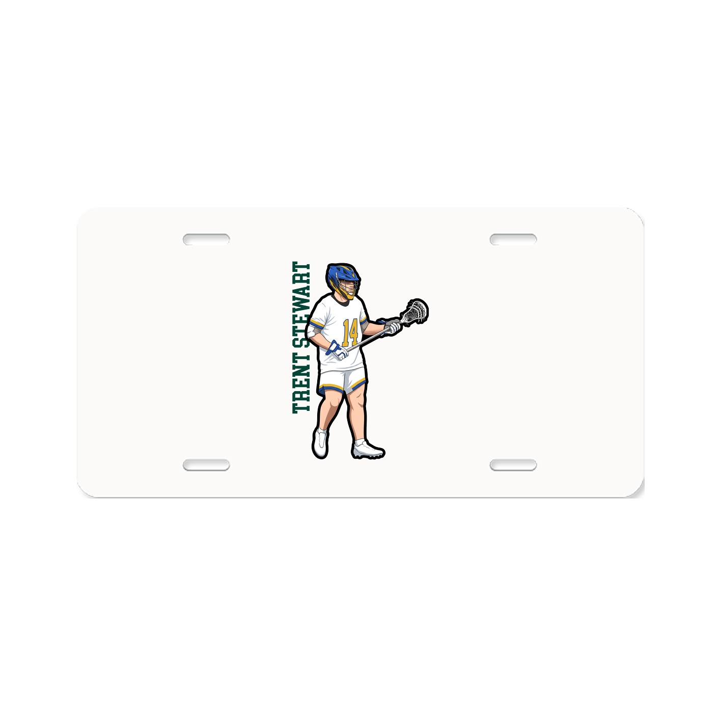 License Plate — Name Vertical in Classic