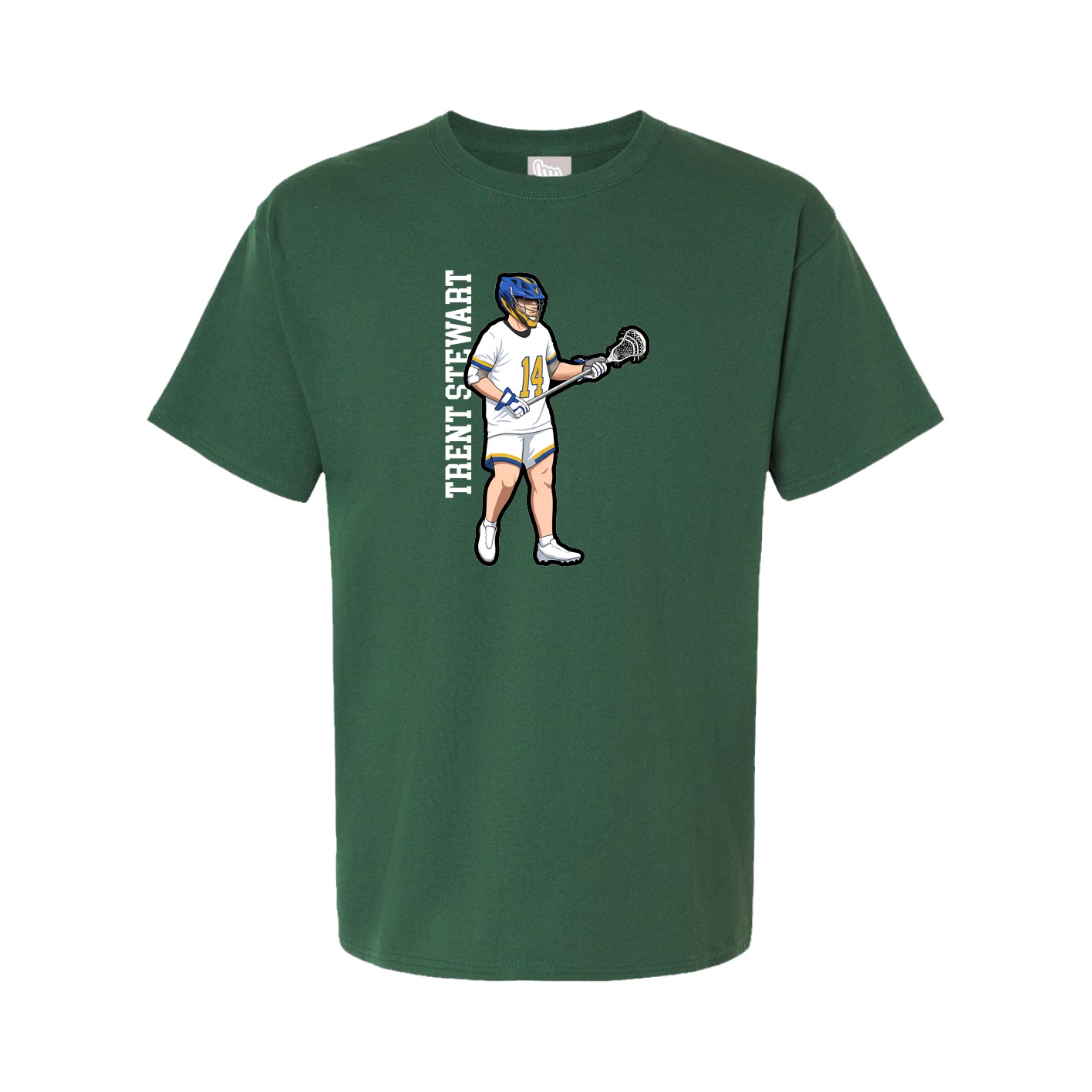 Youth Tee — Name Vertical in Green