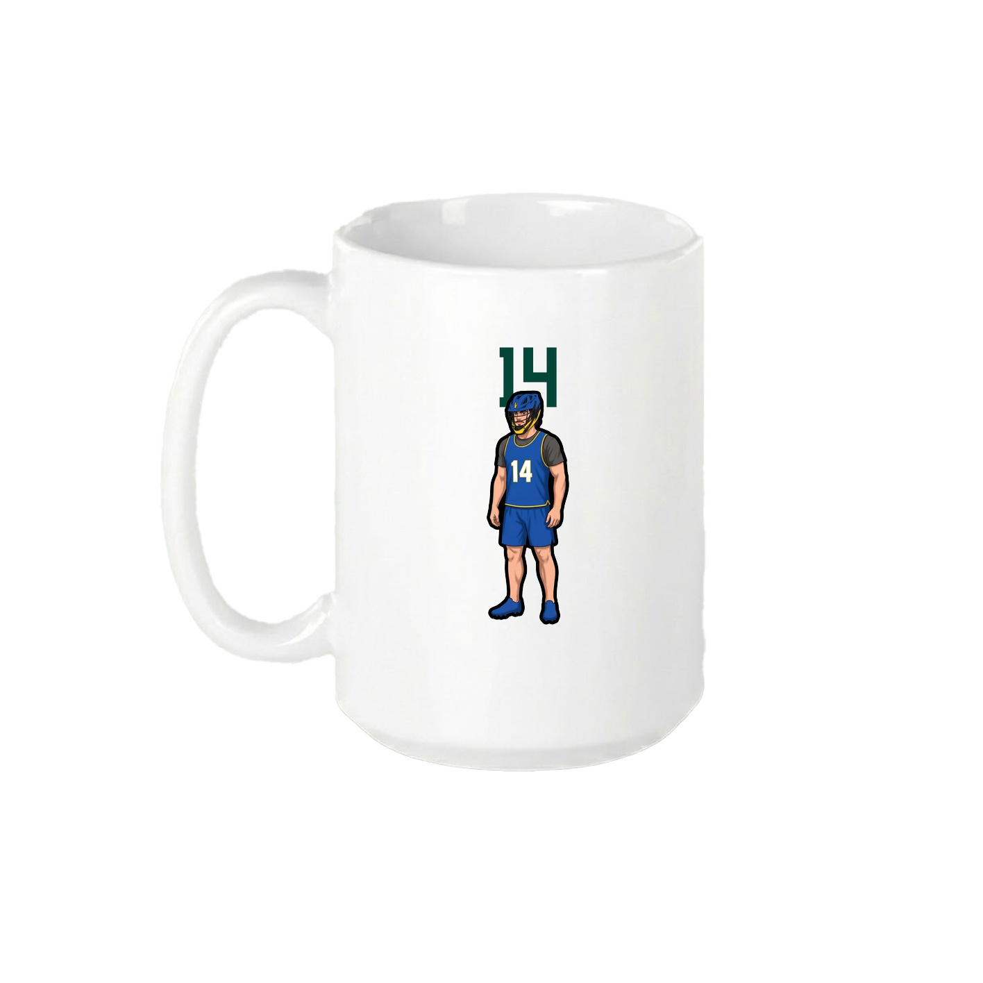 15oz Coffee Mug — Number Top in White