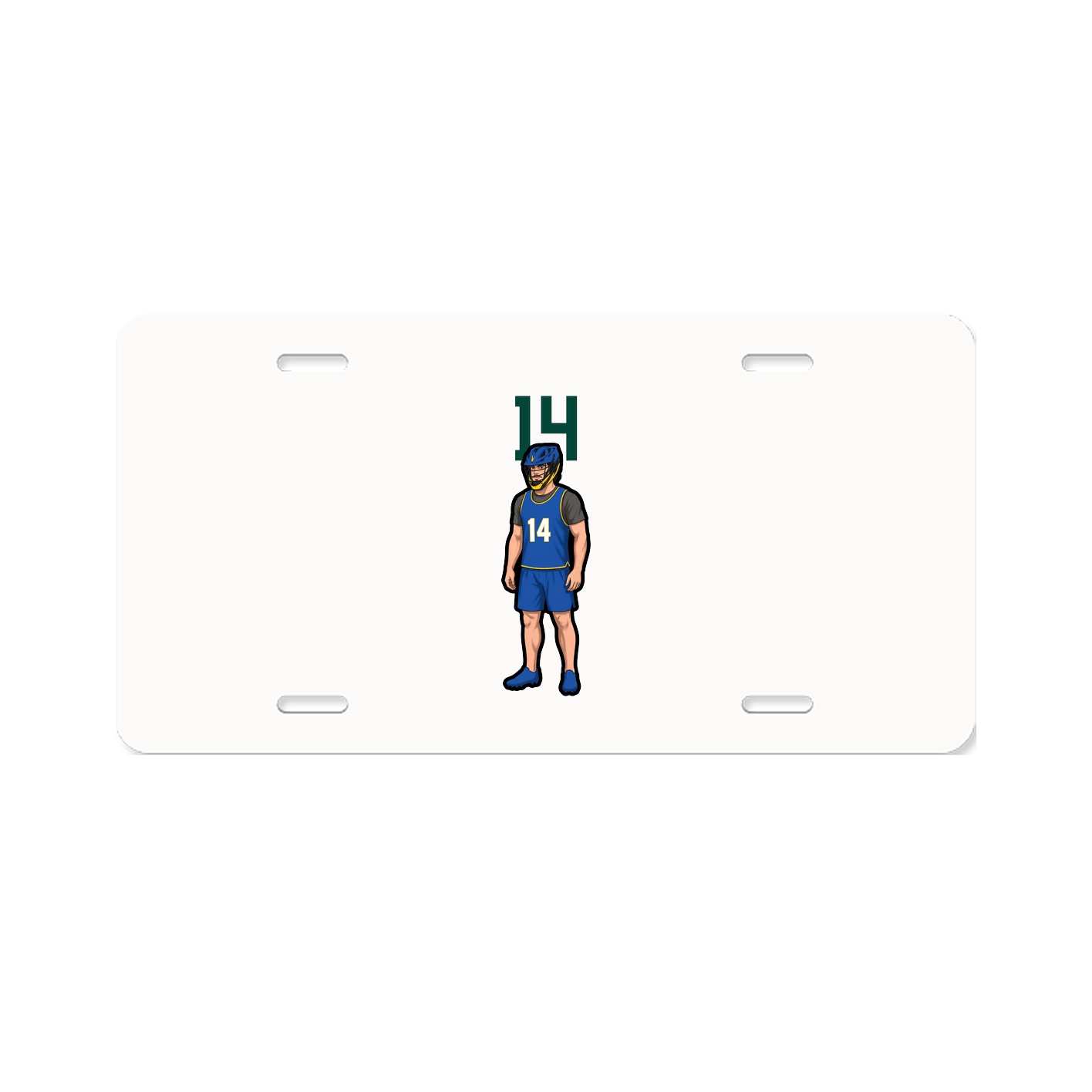 License Plate — Number Top in Classic