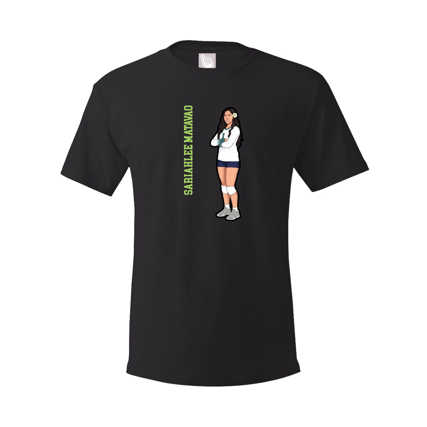 Tee — Name Vertical in Black