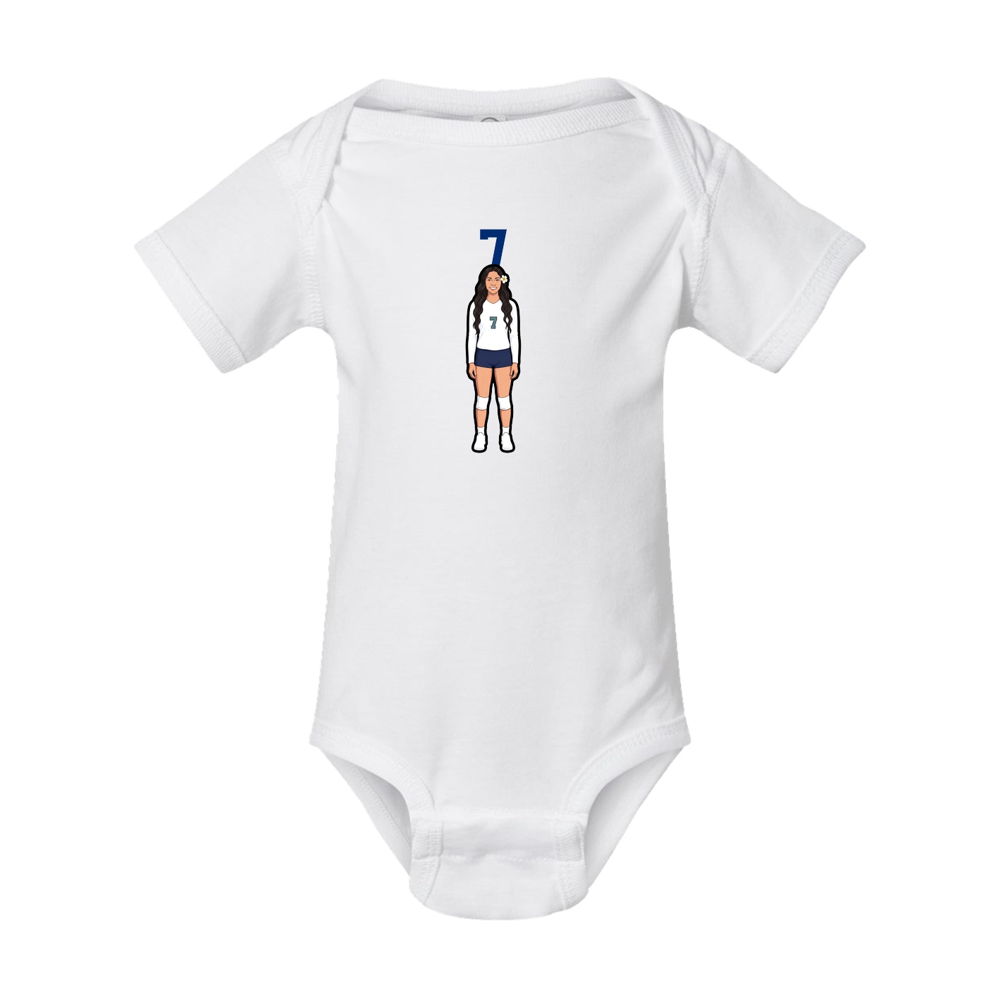 Baby Onesie — Number Top in White