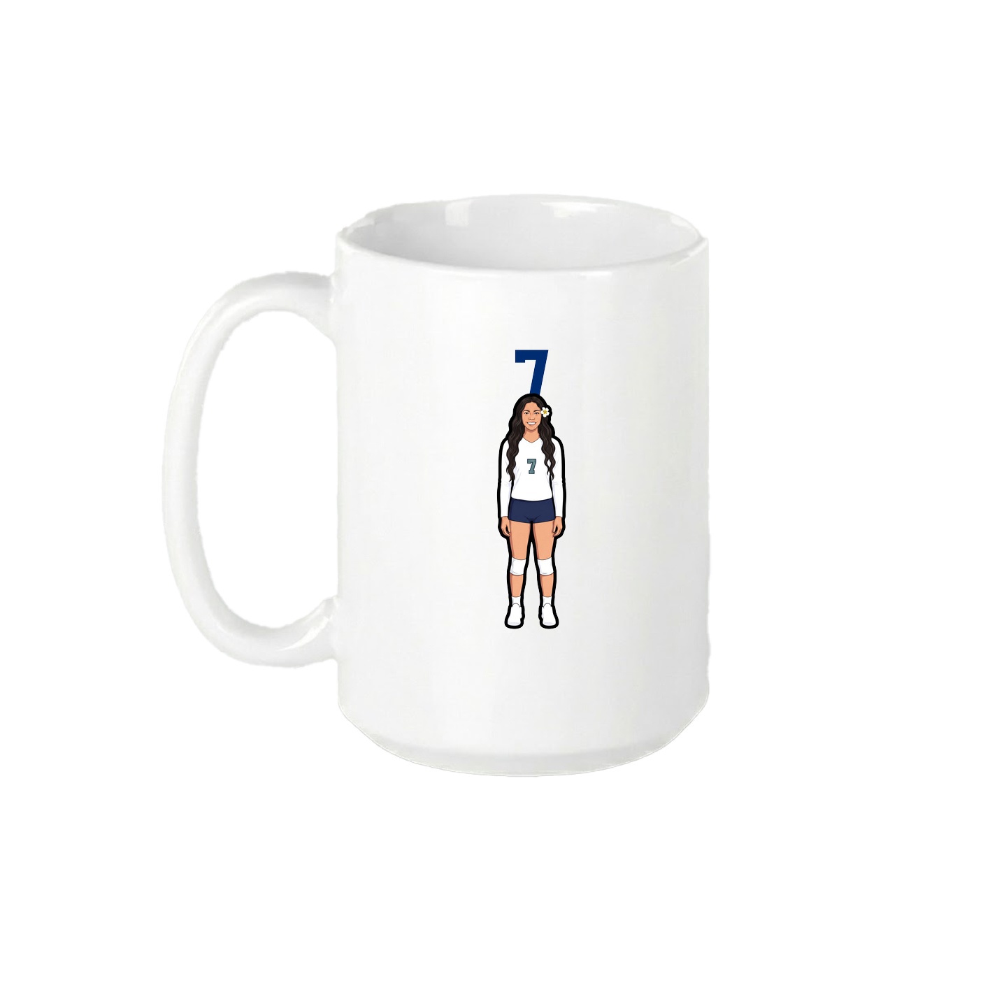15oz Coffee Mug — Number Top in White