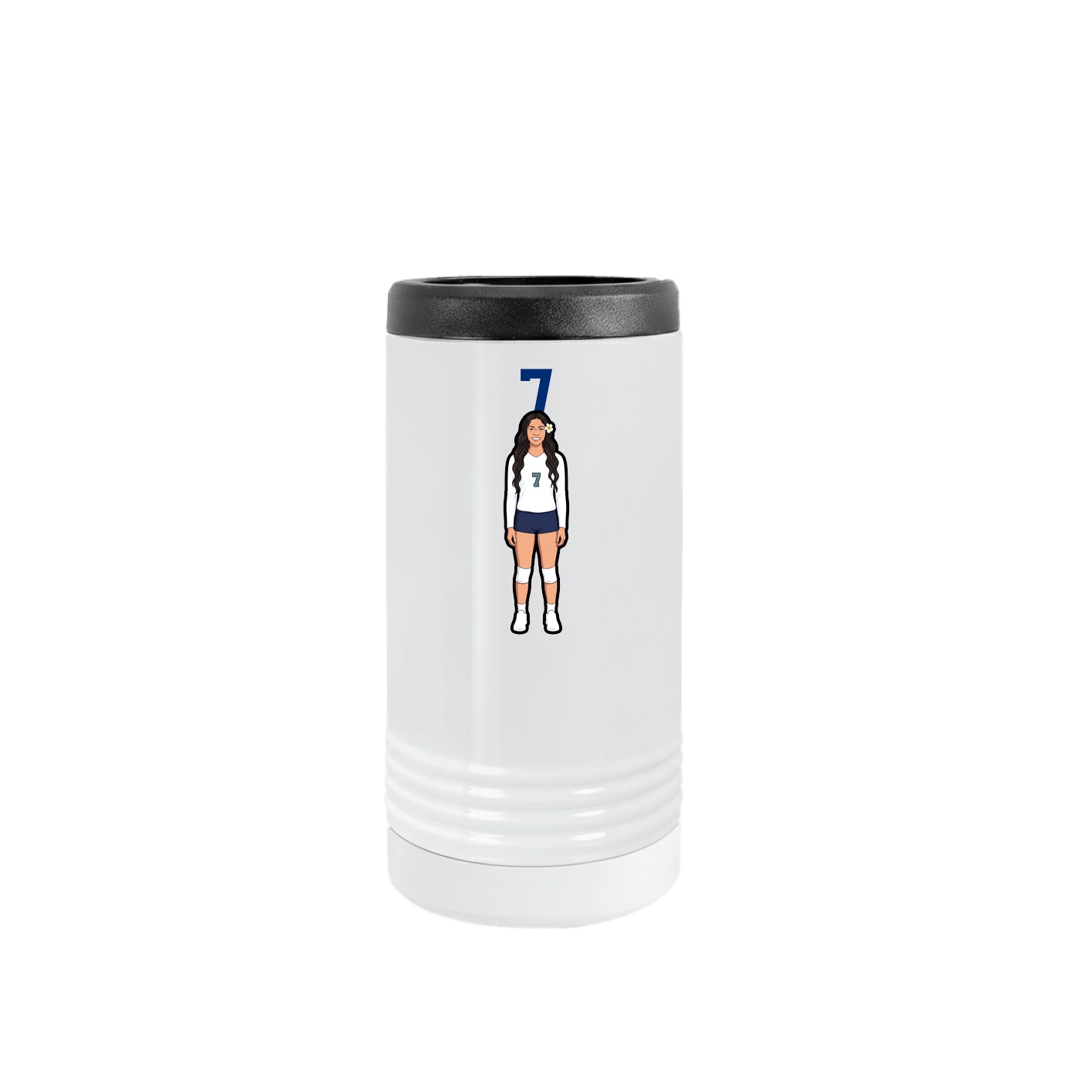 Slim Beverage Holder — Number Top in White