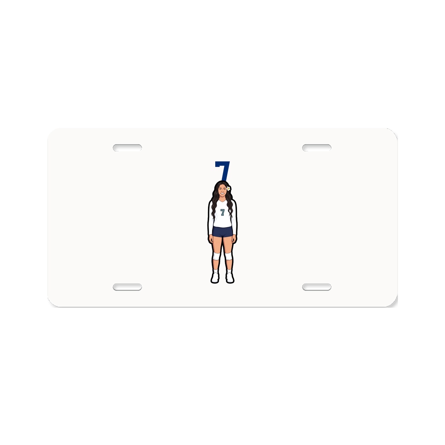 License Plate — Number Top in Classic