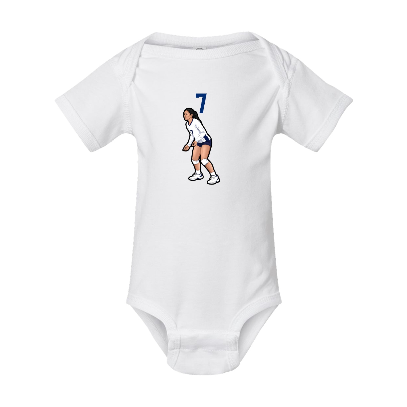 Baby Onesie — Number Top in White