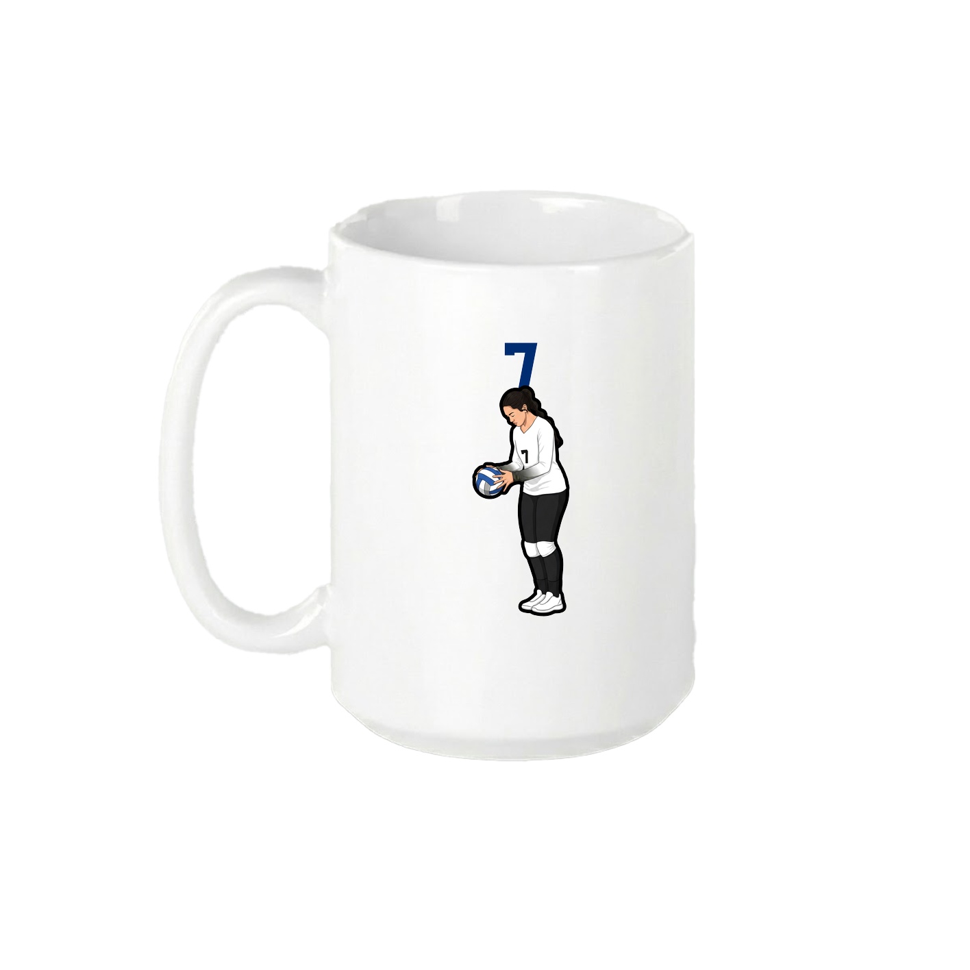 15oz Coffee Mug — Number Top in White