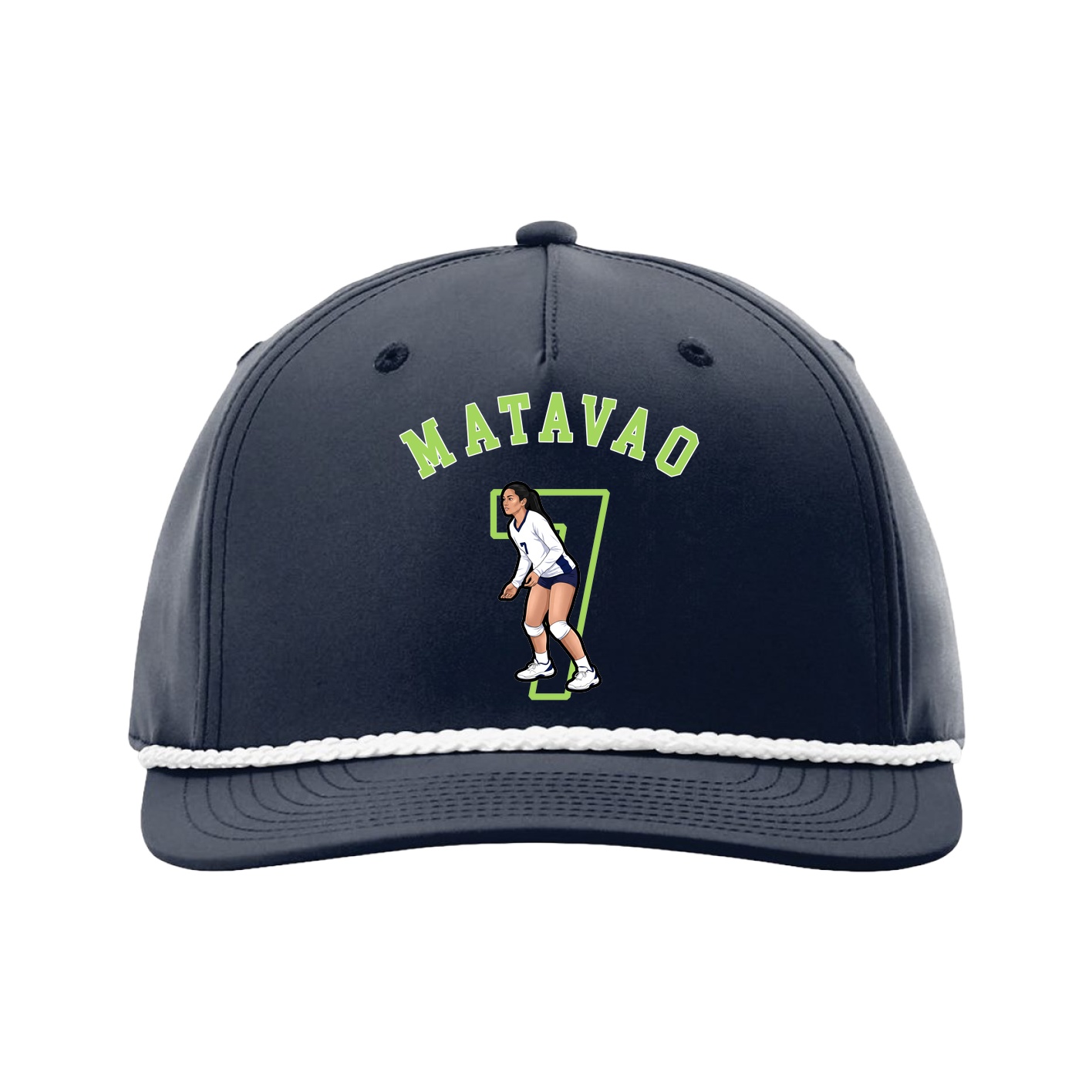 Five-Panel Classic Rope Cap — Shirsey Arch in Navy