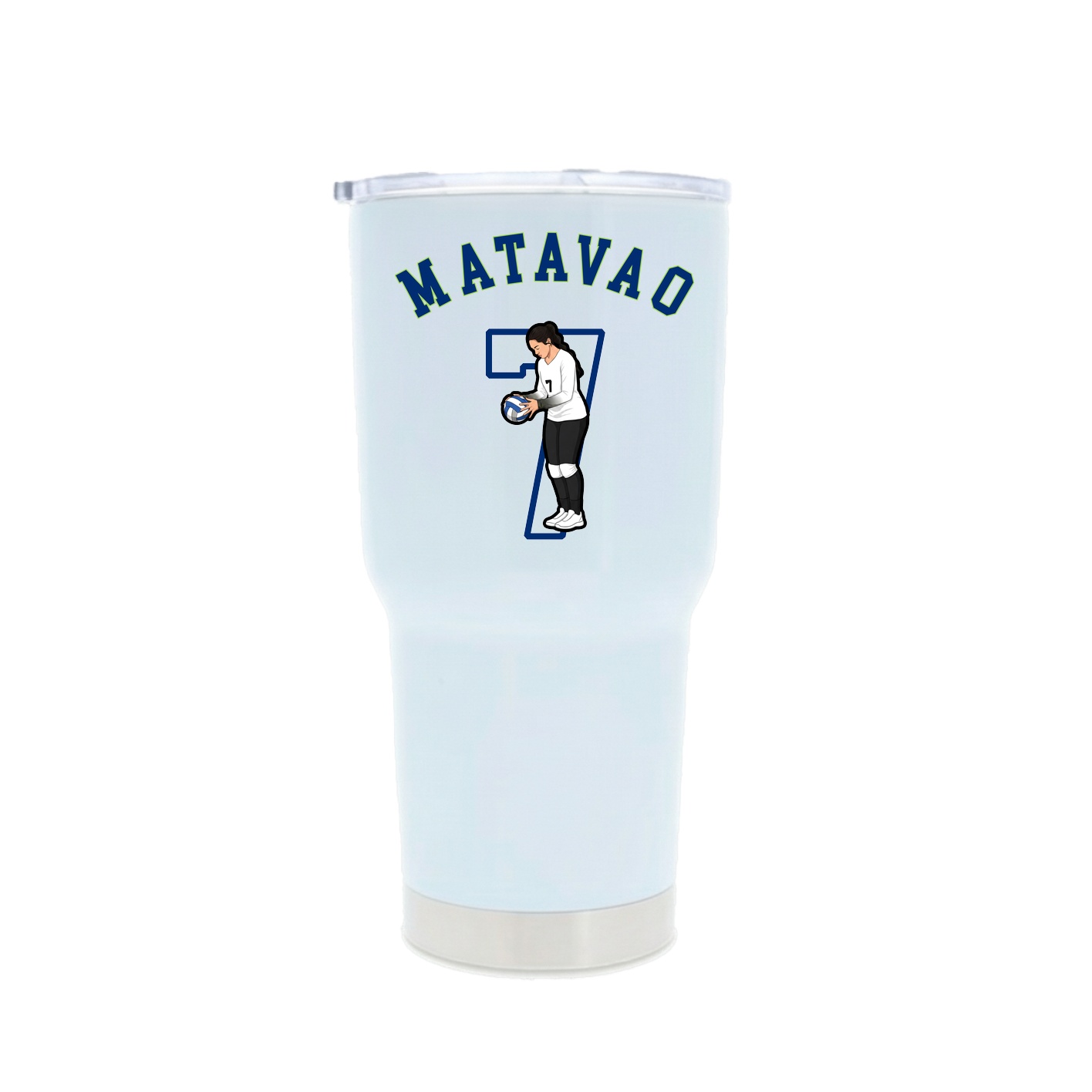 30oz Stainless Steel Tumbler — Shirsey Arch in White