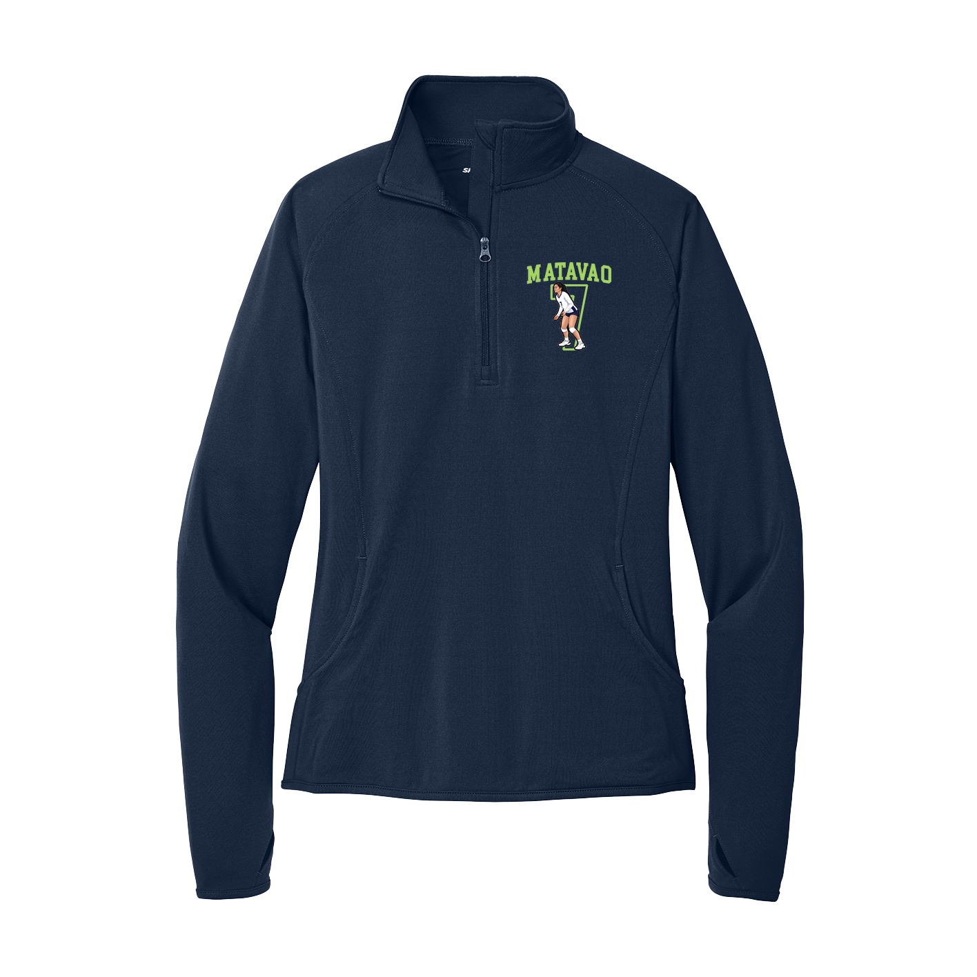 Women's Q-Zip Pullover — Shirsey in Navy