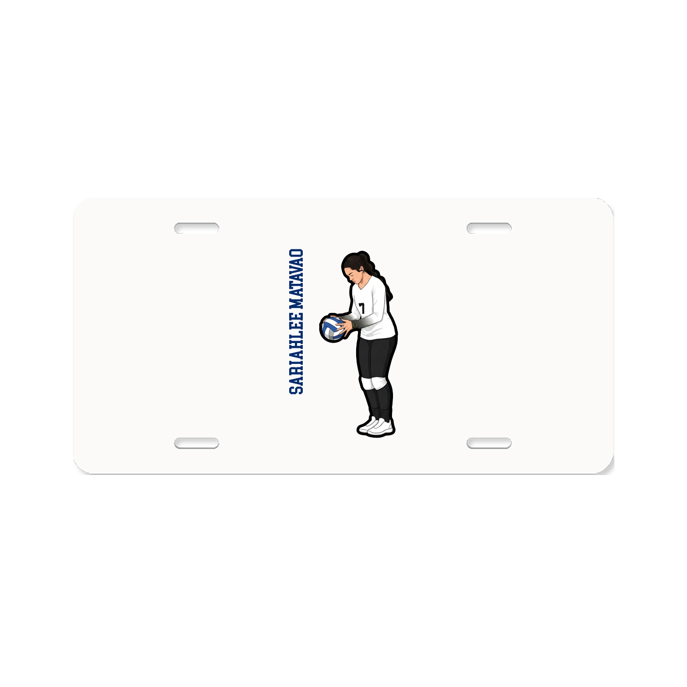 License Plate — Name Vertical in Classic