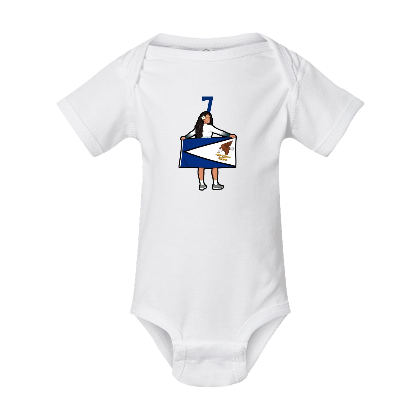 Baby Onesie — Number Top in White