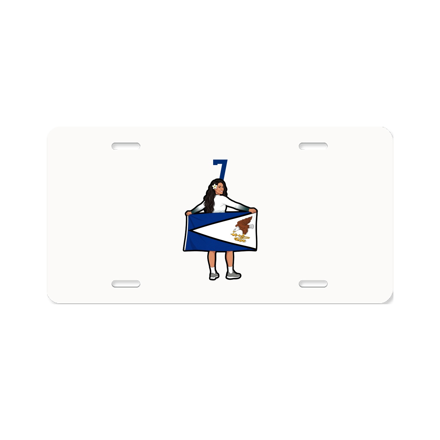 License Plate — Number Top in Classic