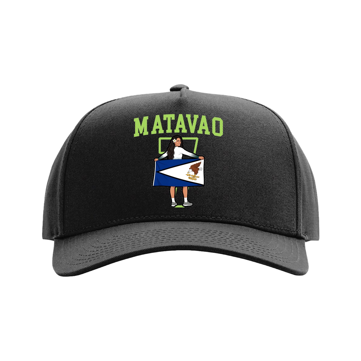 Full Fabric Five-Panel Champ Cap — Shirsey in Black