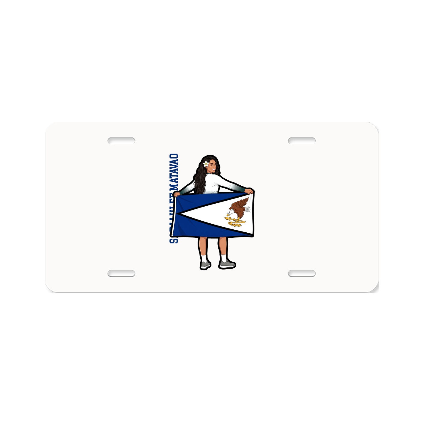 License Plate — Name Vertical in Classic
