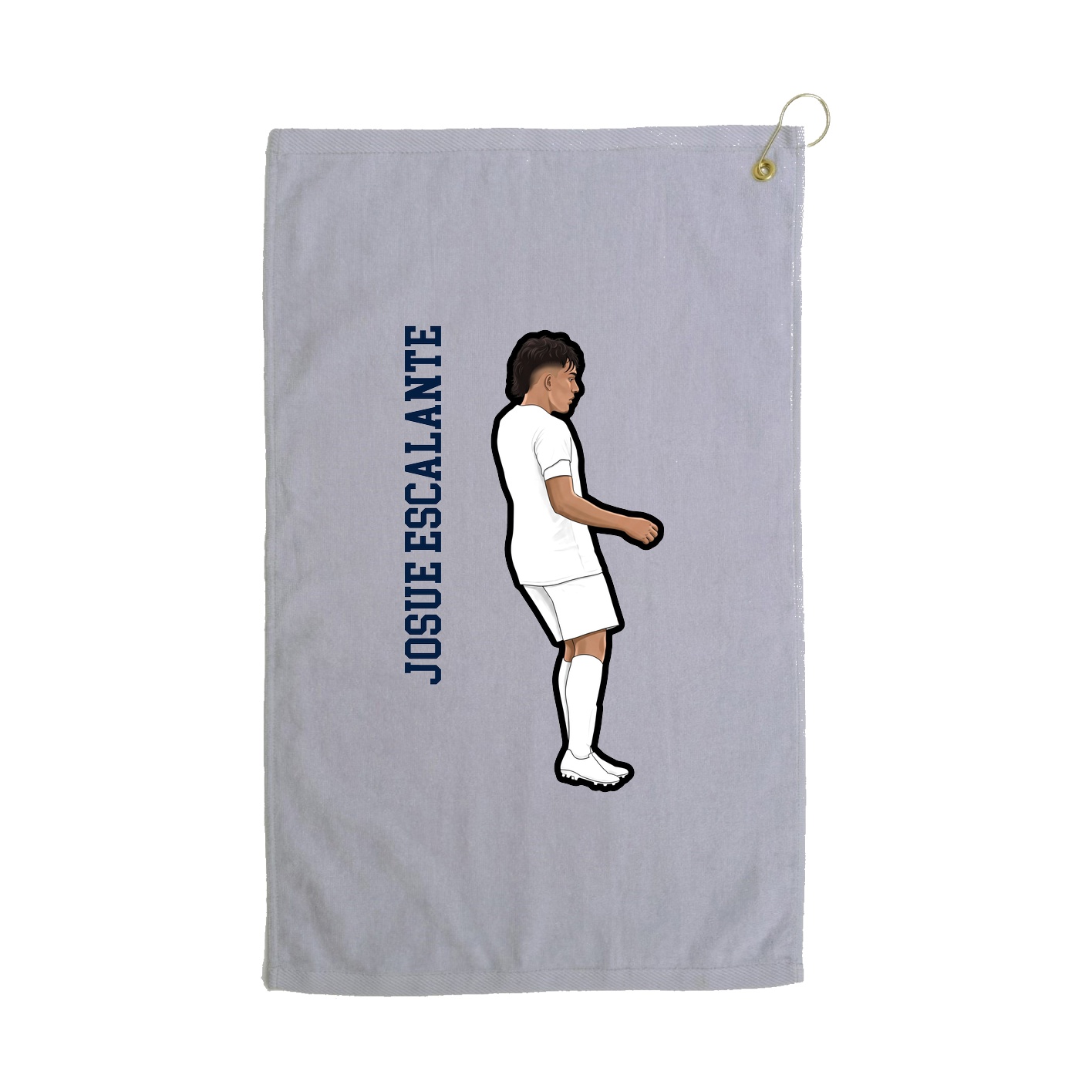 Golf Towel — Name Vertical in Grey