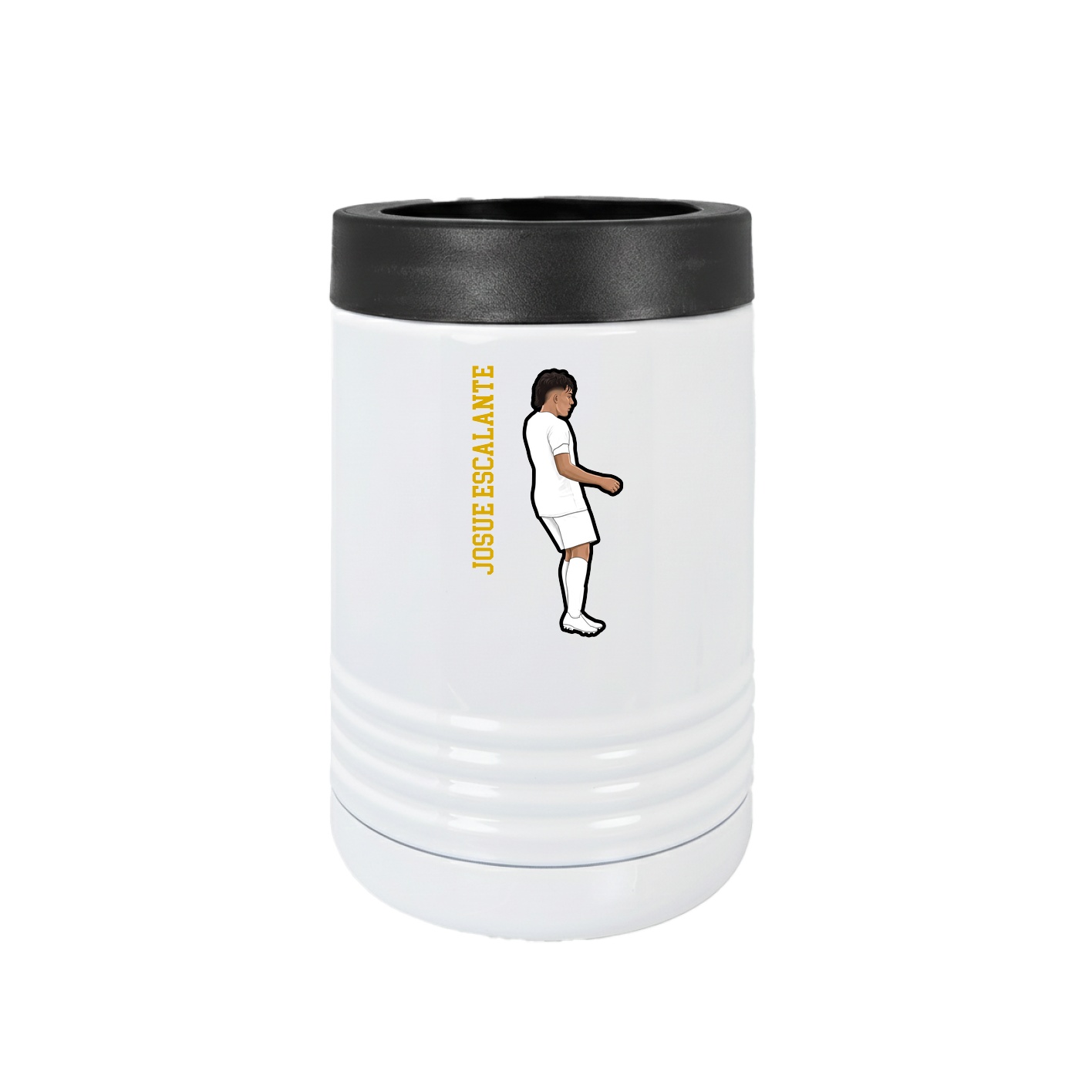 Beverage Holder — Name Vertical in White