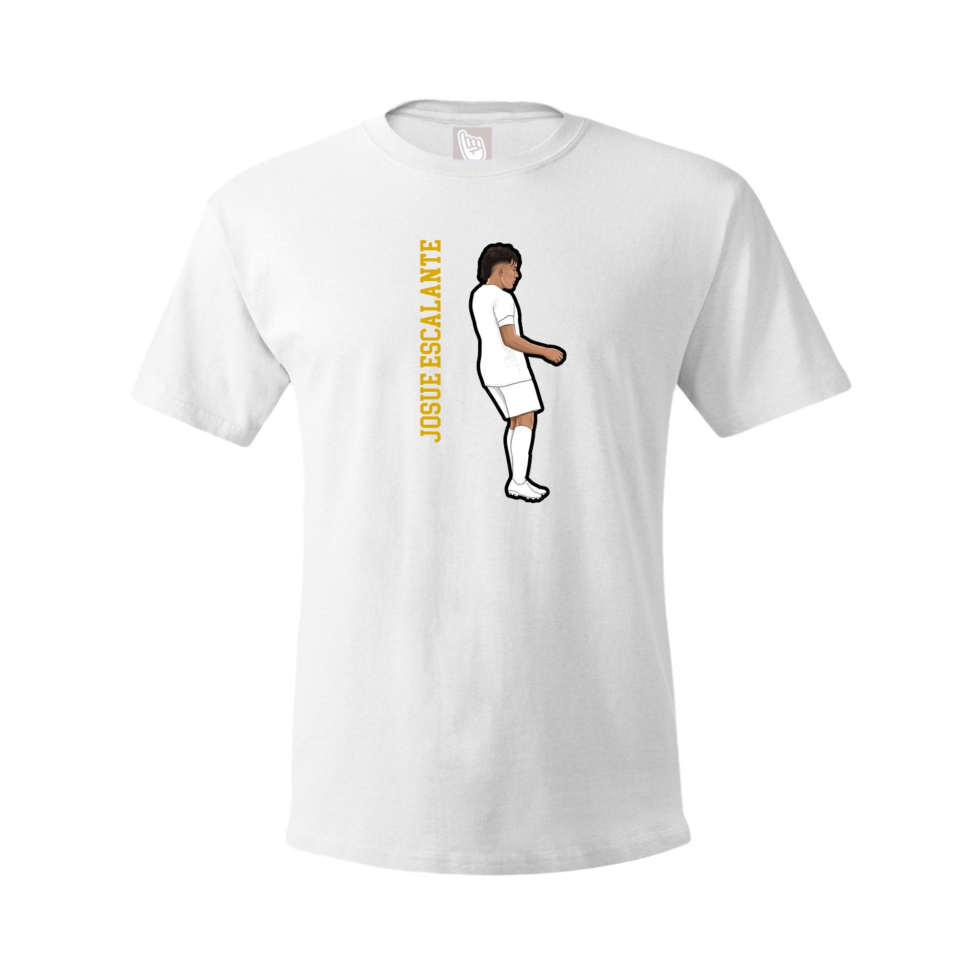 Youth Tee — Name Vertical in White