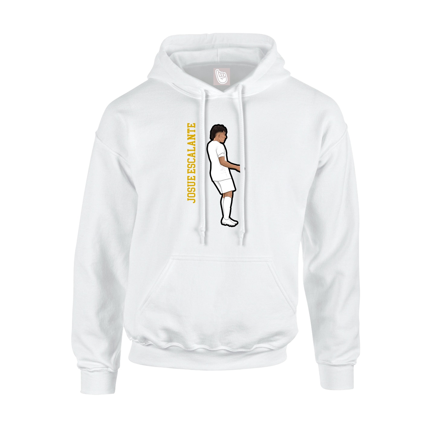 Youth Hoodie — Name Vertical in White