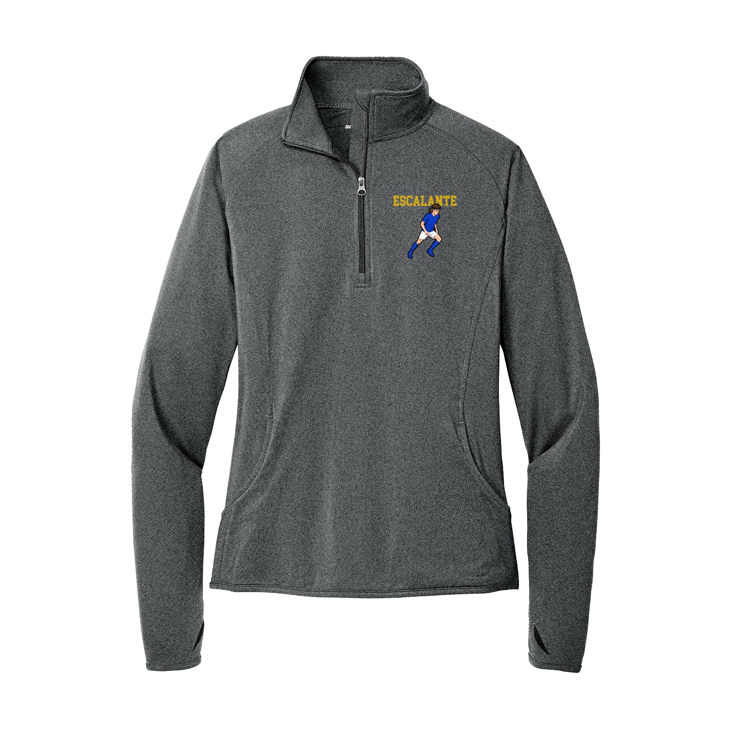 Women's Q-Zip Pullover — Shirsey in Grey