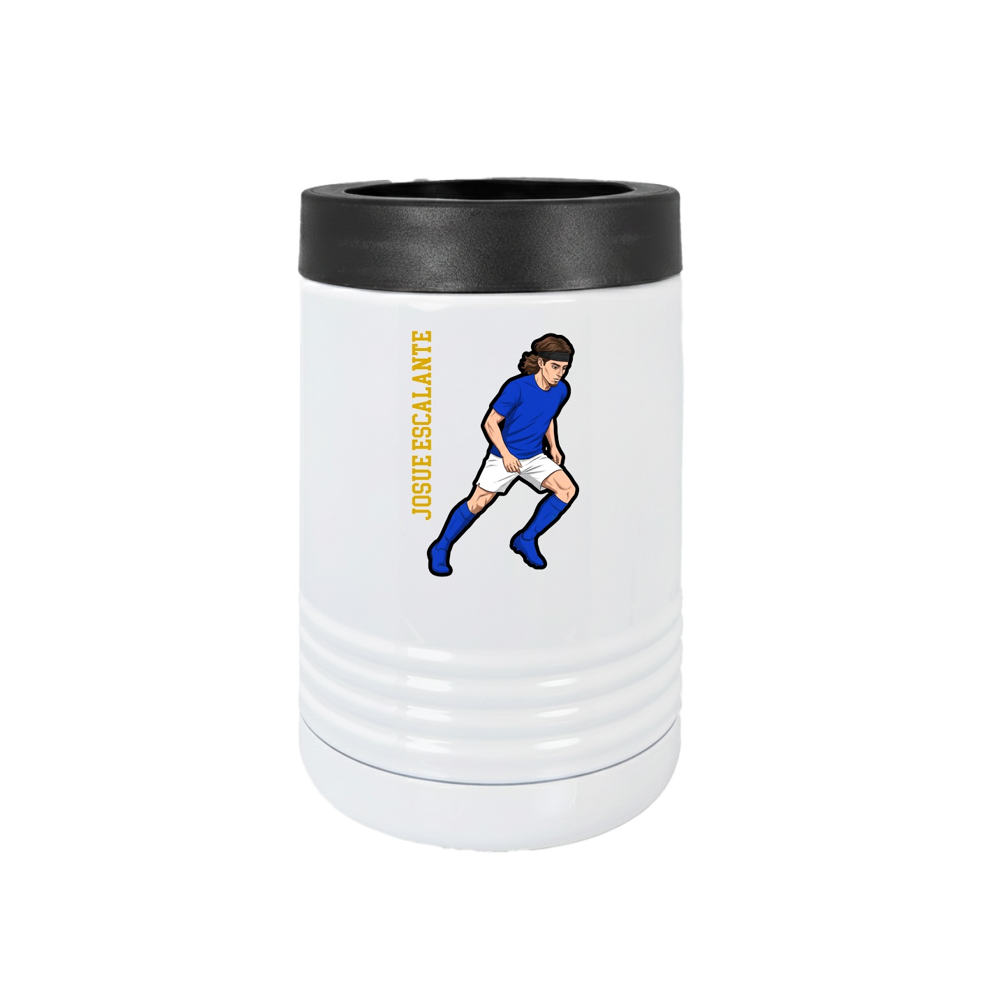 Beverage Holder — Name Vertical in White