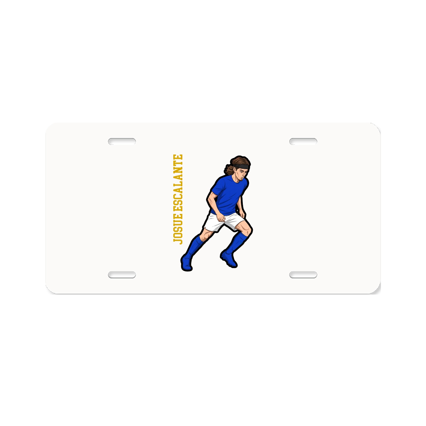License Plate — Name Vertical in Classic