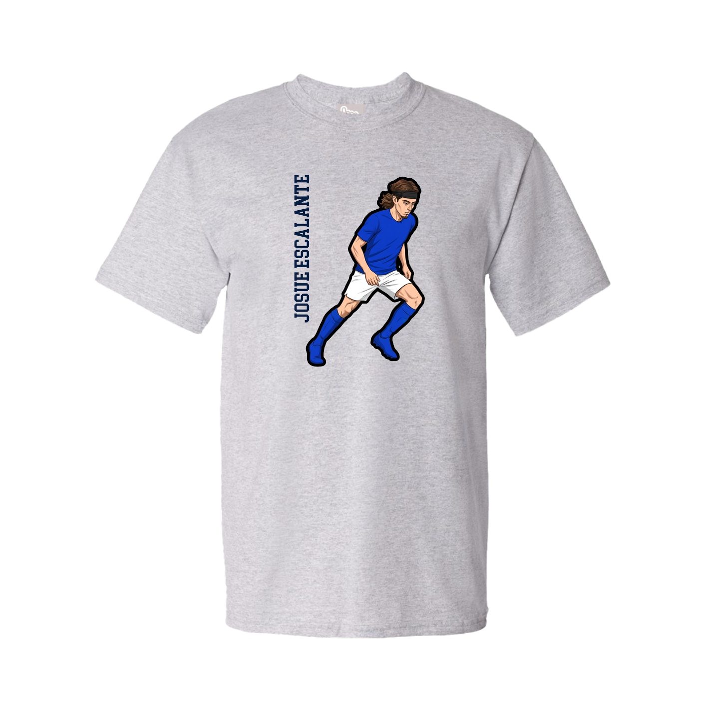 Youth Tee — Name Vertical in Grey