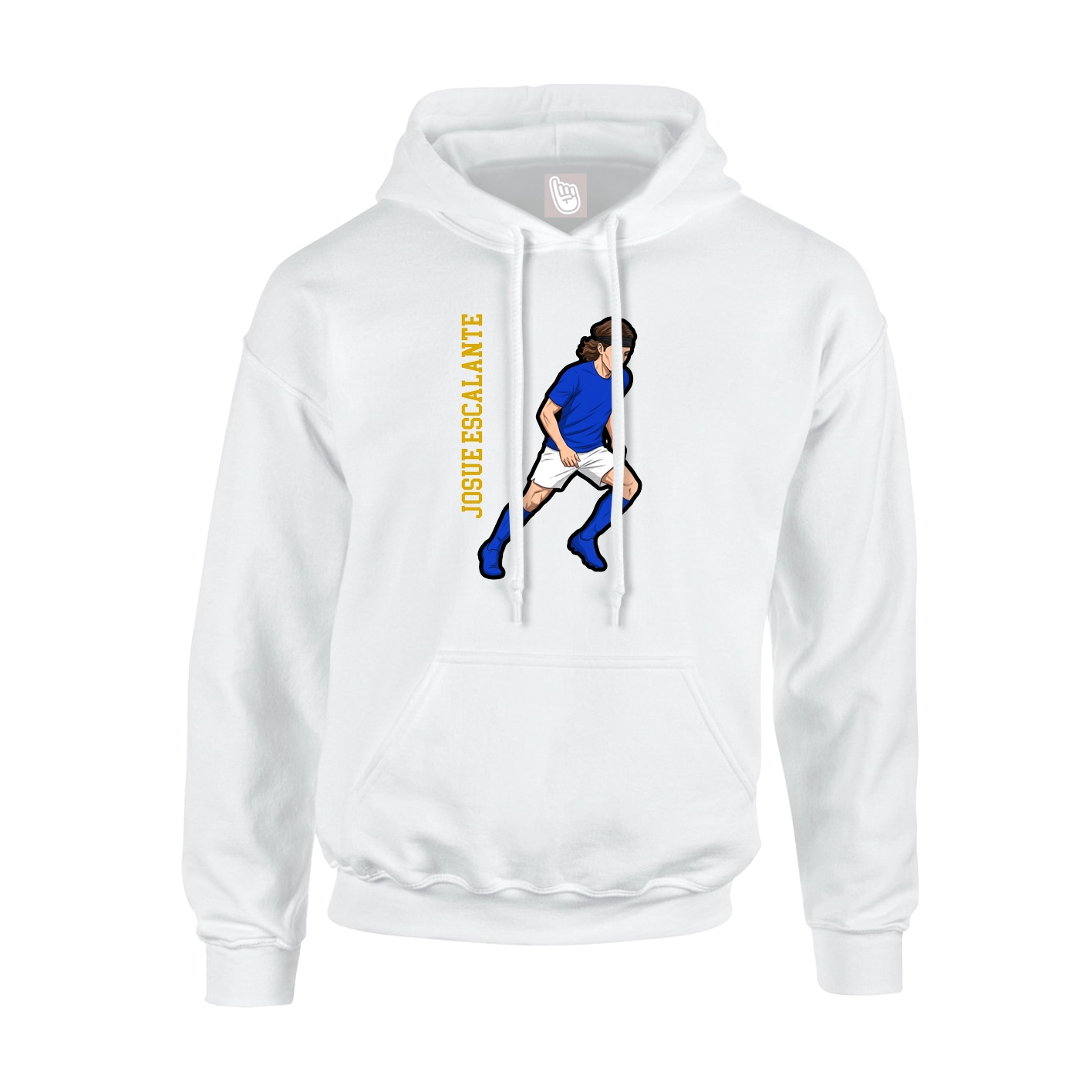 Hoodie — Name Vertical in White