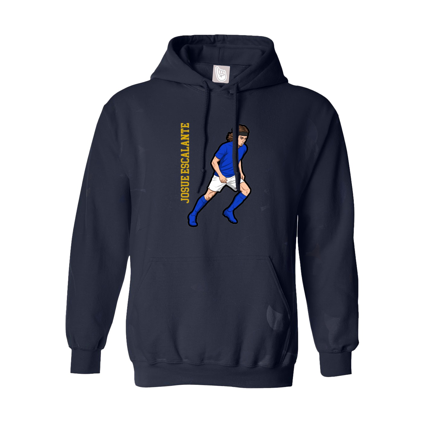 Youth Hoodie — Name Vertical in Navy