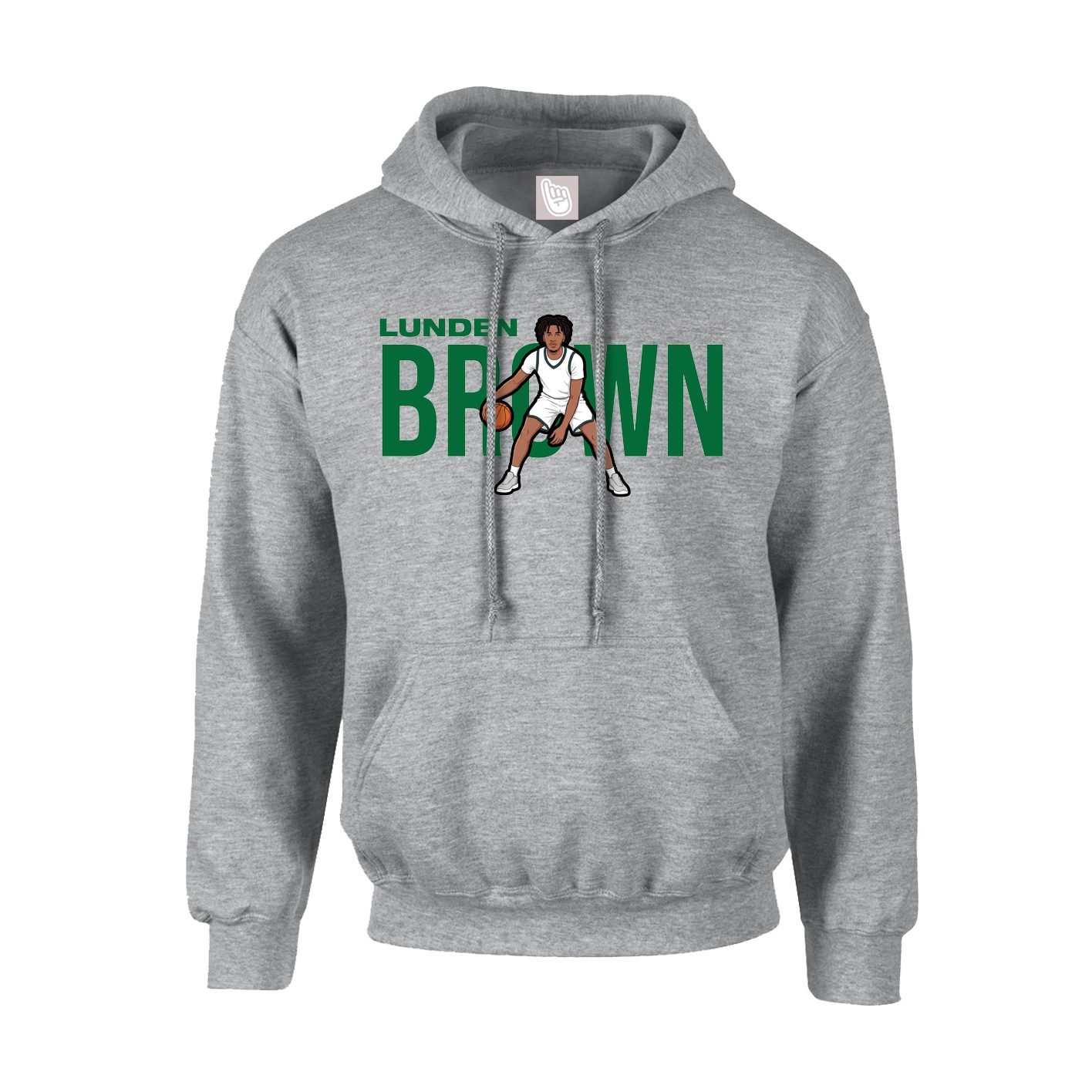 Hoodie — Player Name in Grey