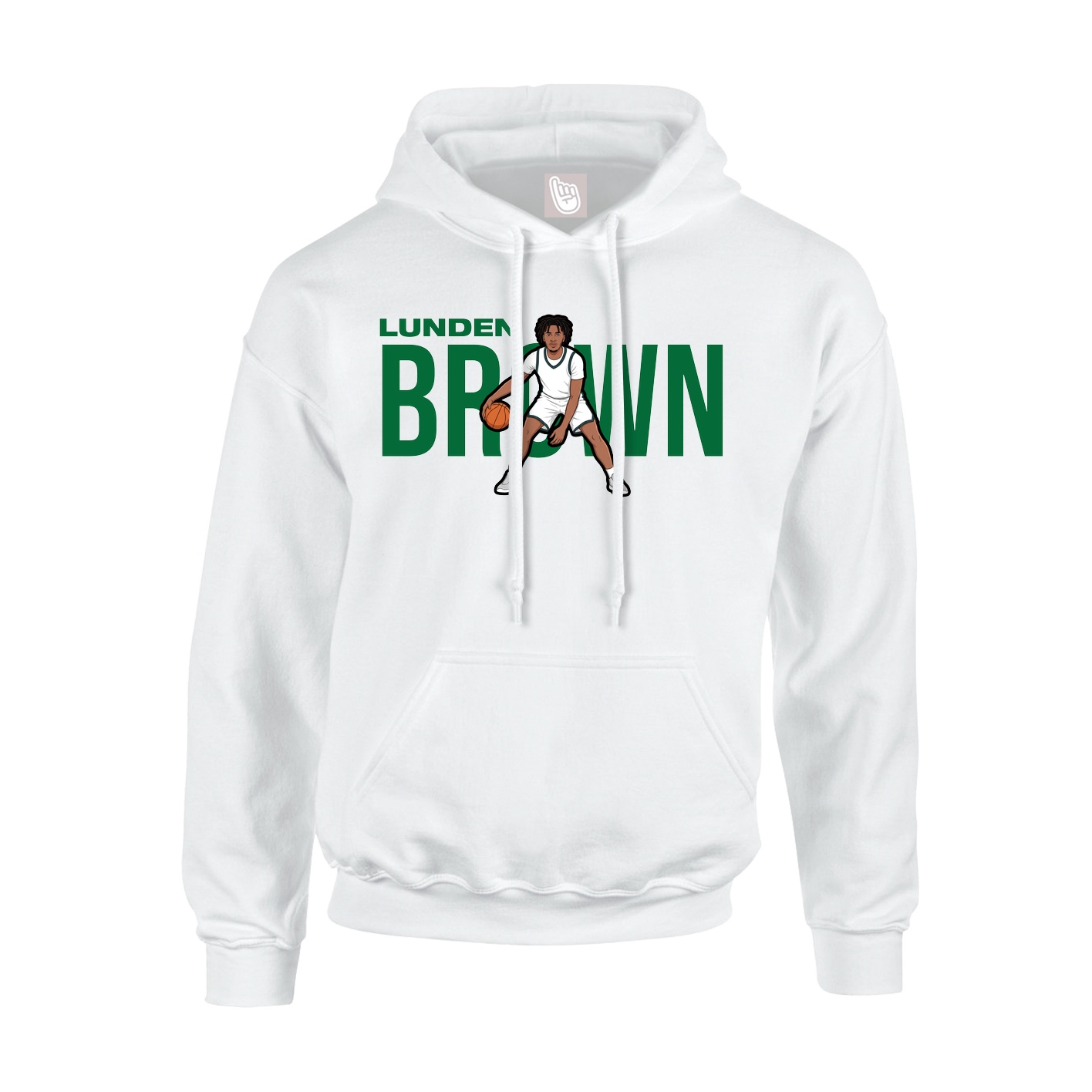 Youth Hoodie — Player Name in White