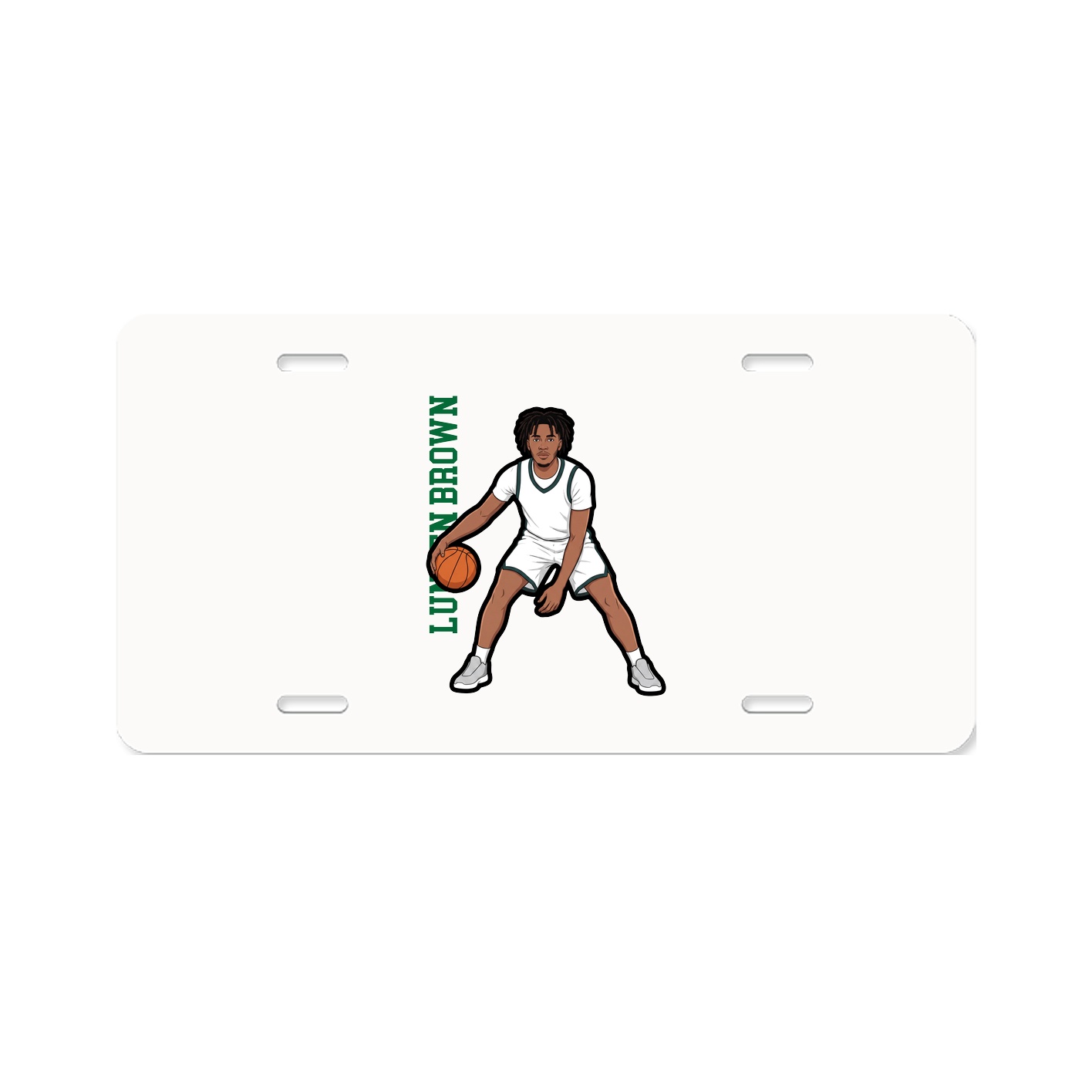 License Plate — Name Vertical in Classic