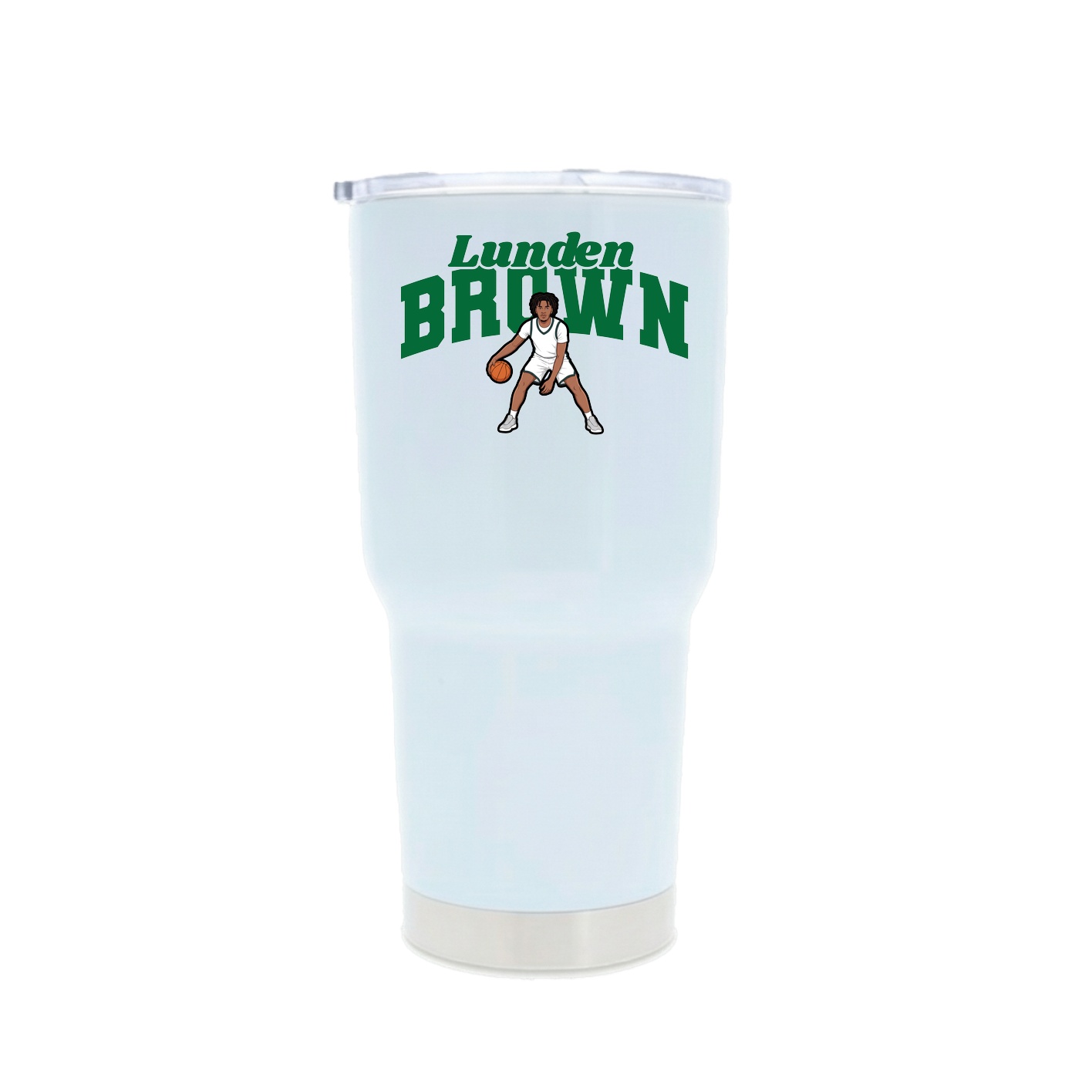 30oz Stainless Steel Tumbler — Signature Arch in White