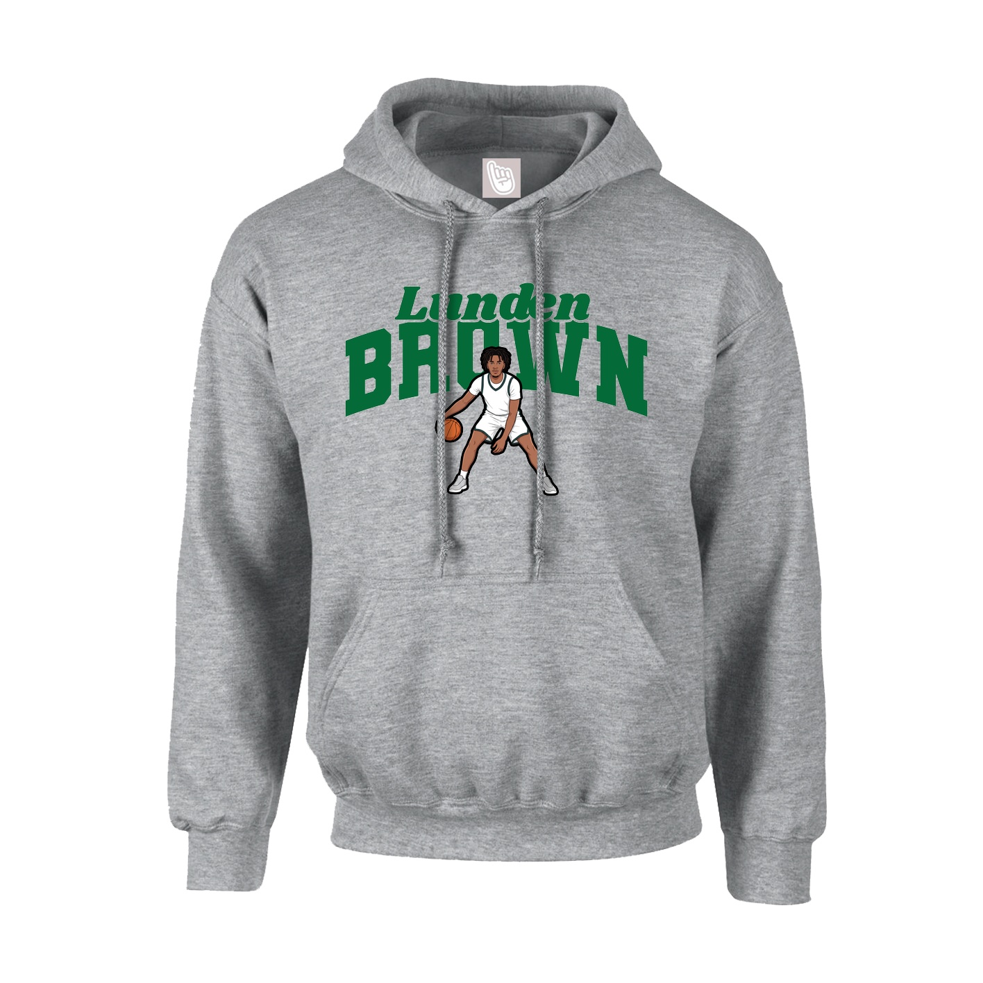 Youth Hoodie — Signature Arch in Grey
