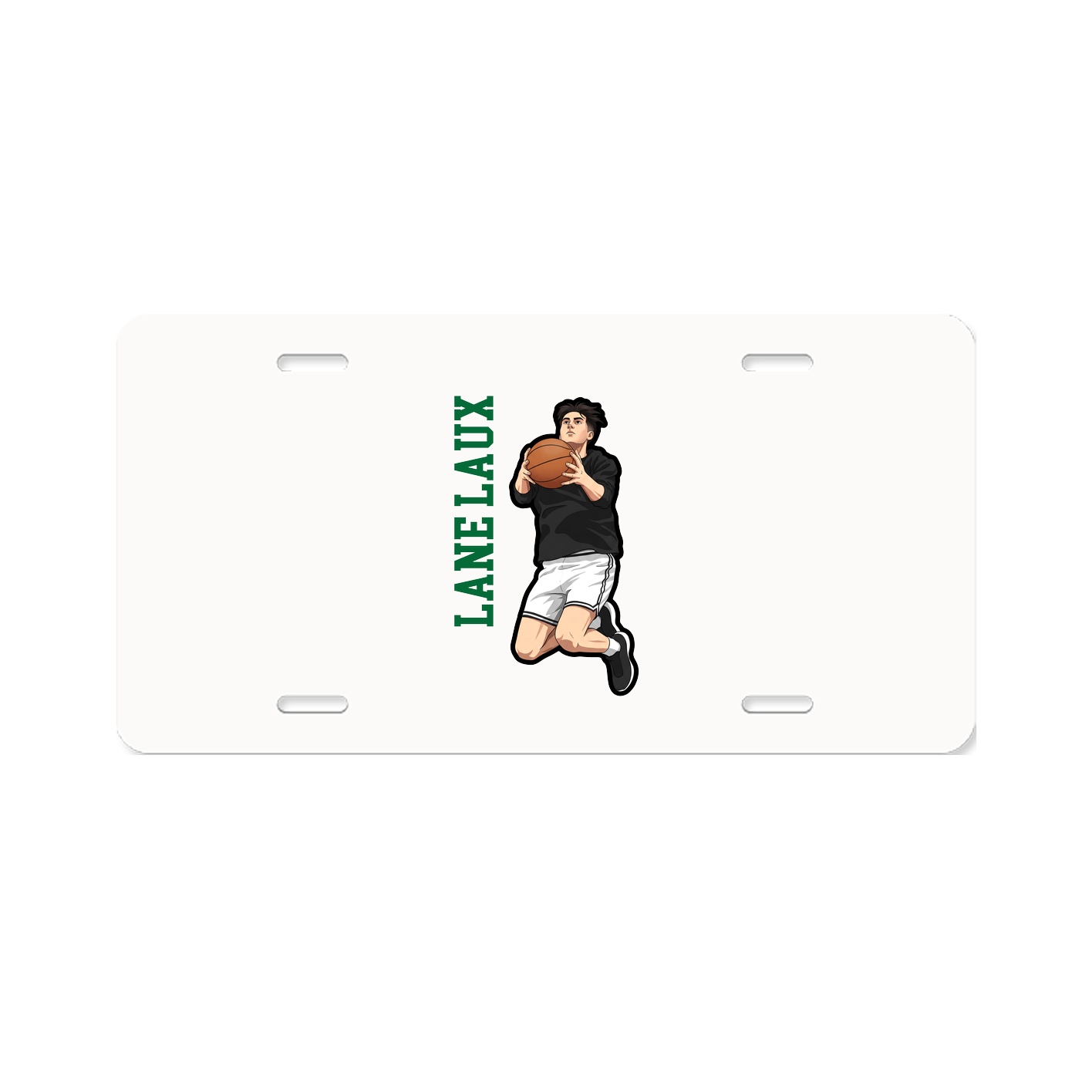 License Plate — Name Vertical in Classic