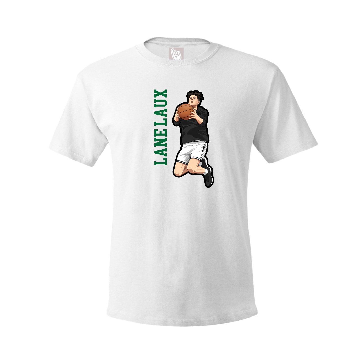 Tee — Name Vertical in White